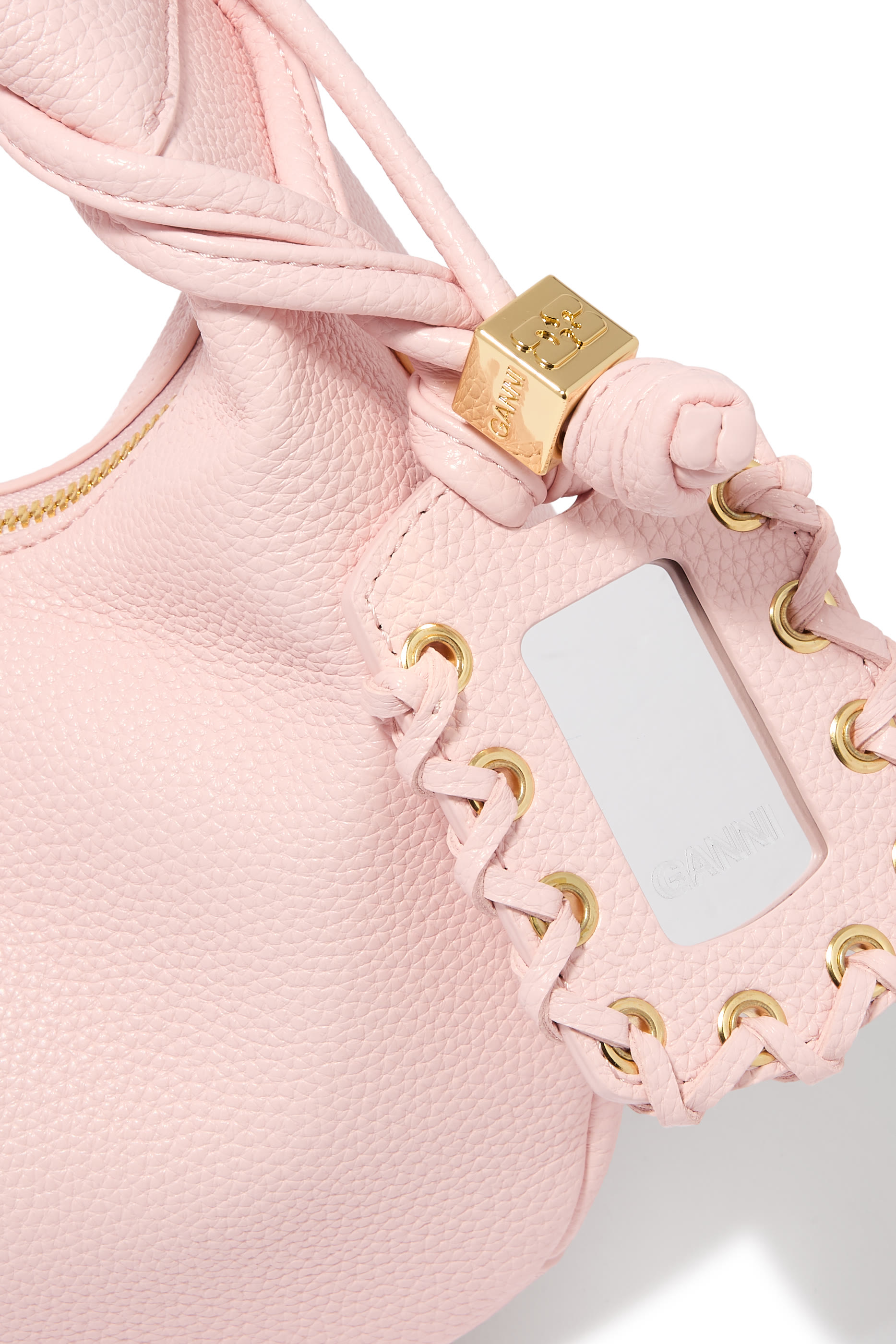 Grained Mini Hobo Bag