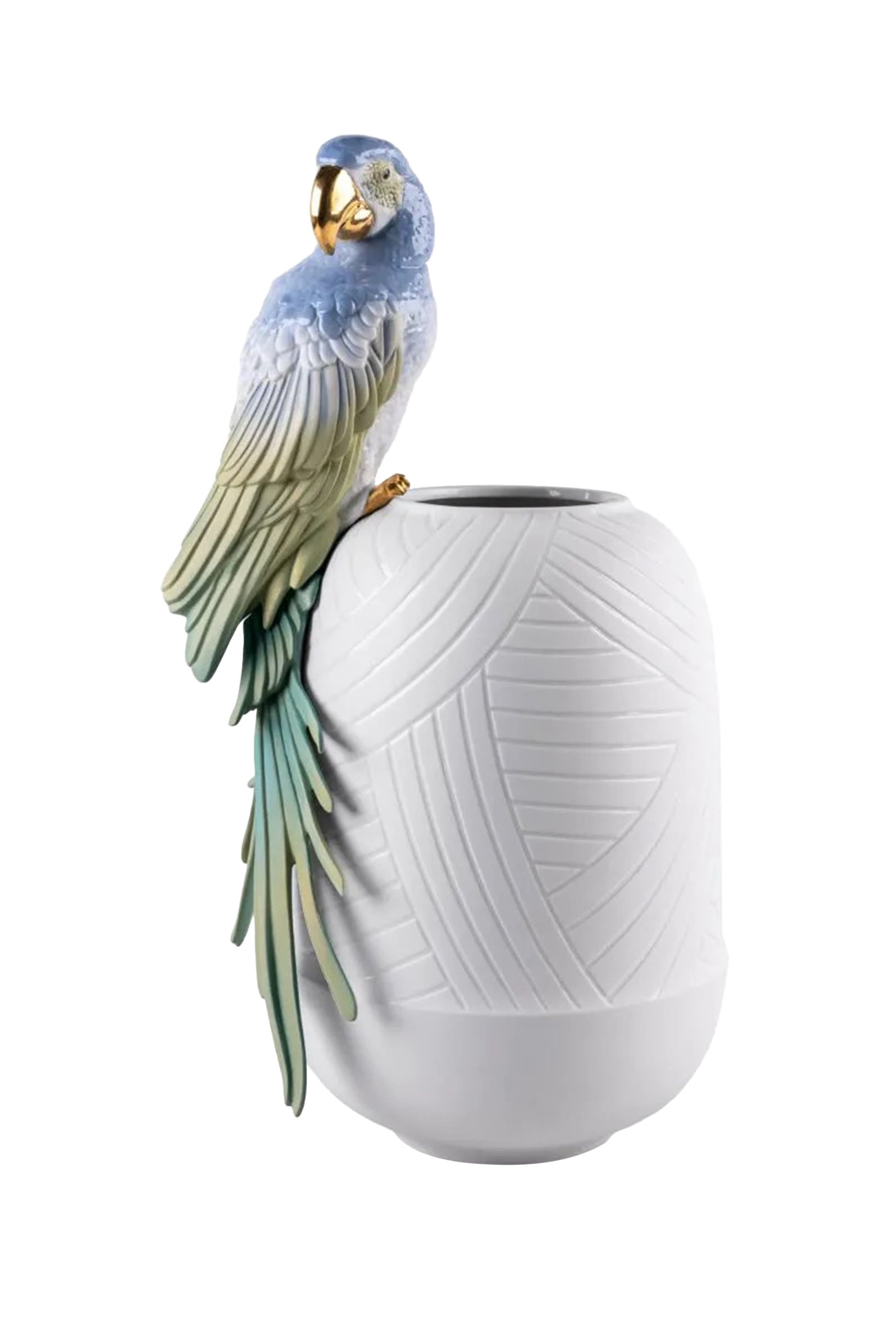 Macaw Bird Vase