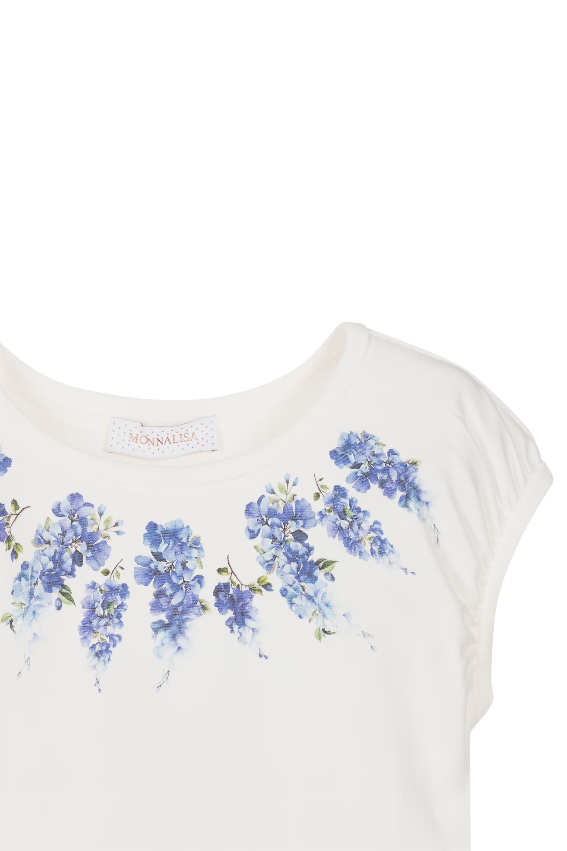 Kids Floral Print Neckline T-Shirt
