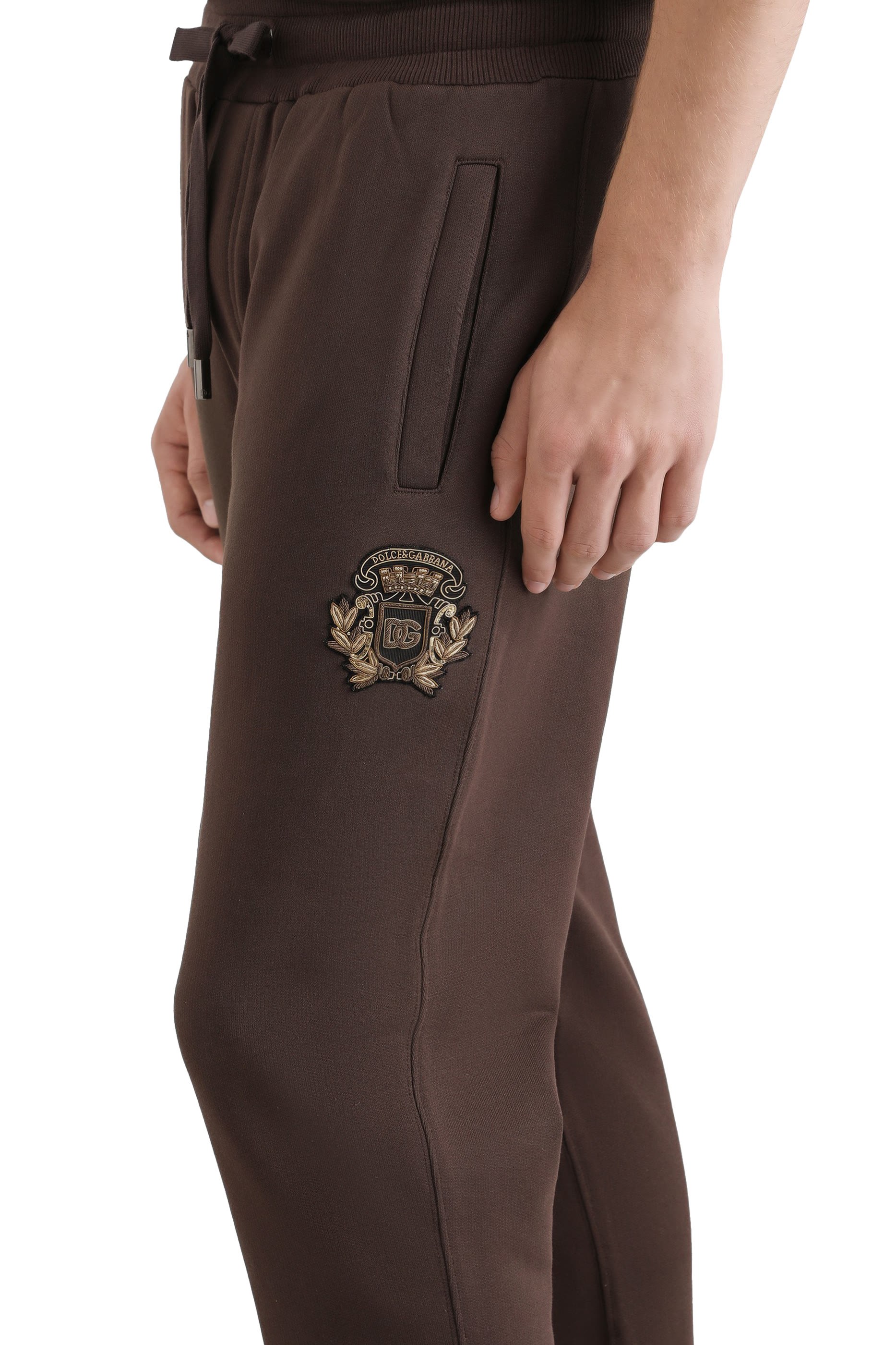Heraldic Patch Jersey Trousers