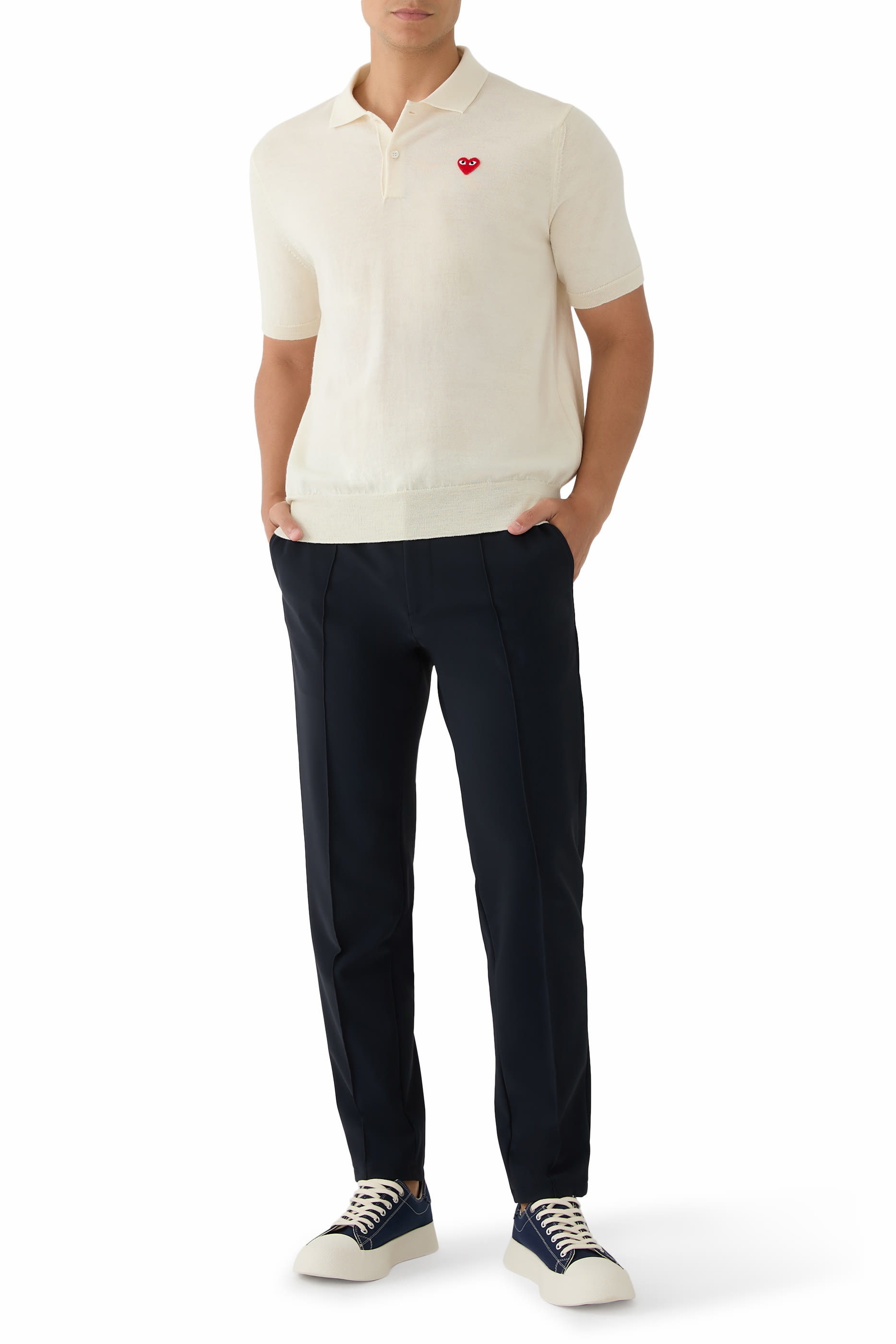 Embroidered Heart Polo Shirt