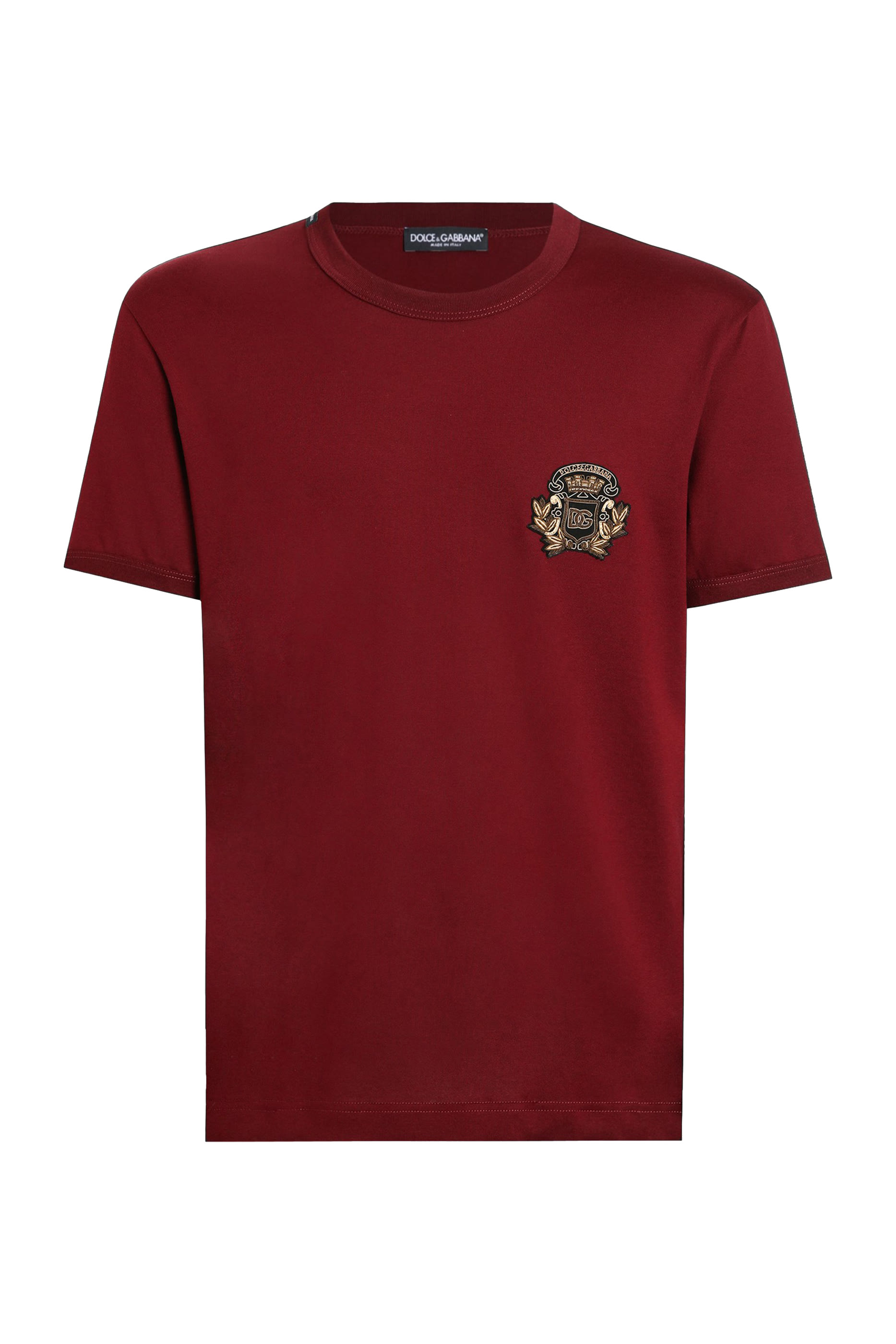  Cotton T-Shirt with Heraldic Patch