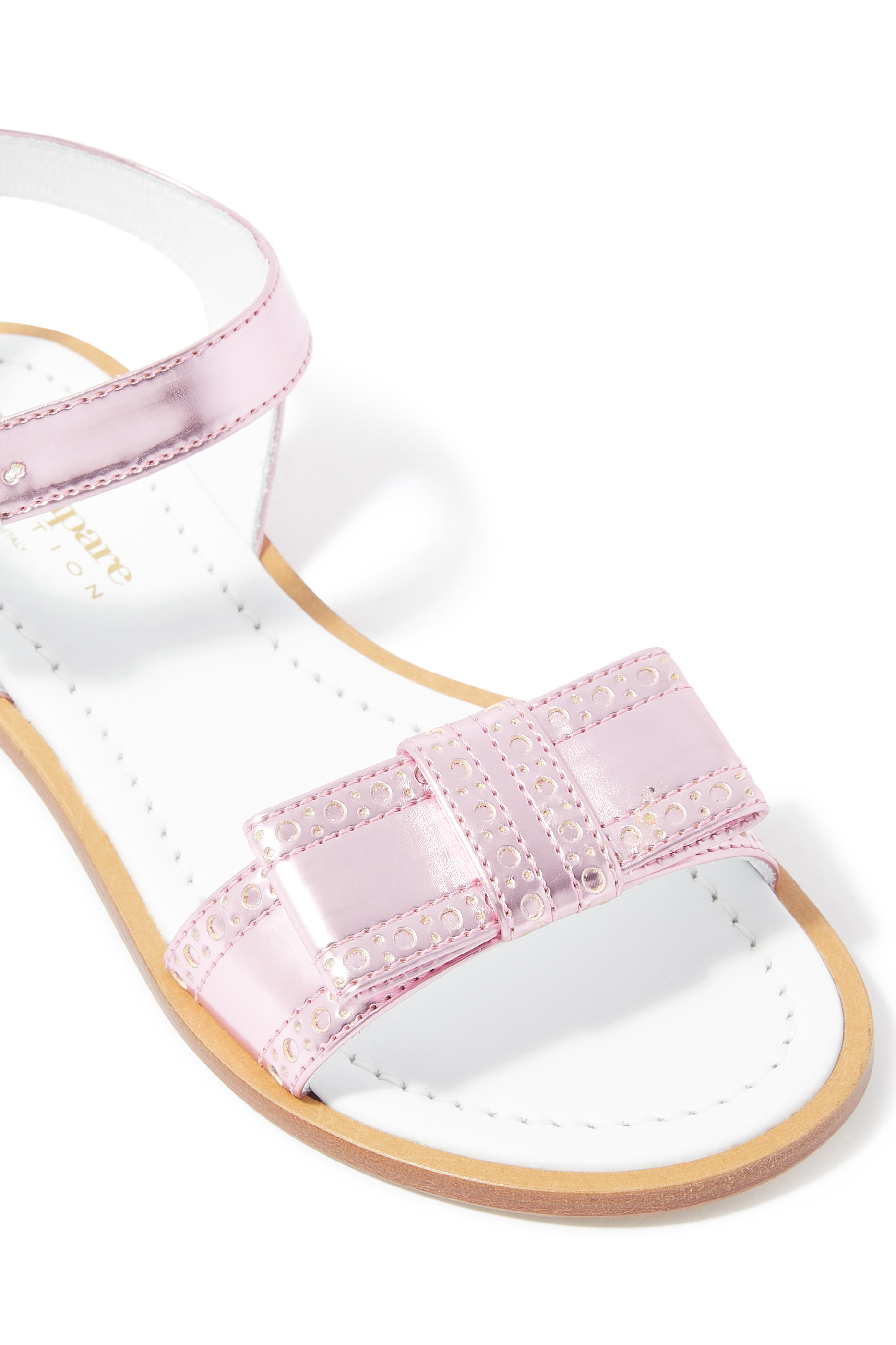 Kids Metallic Bow Sandals