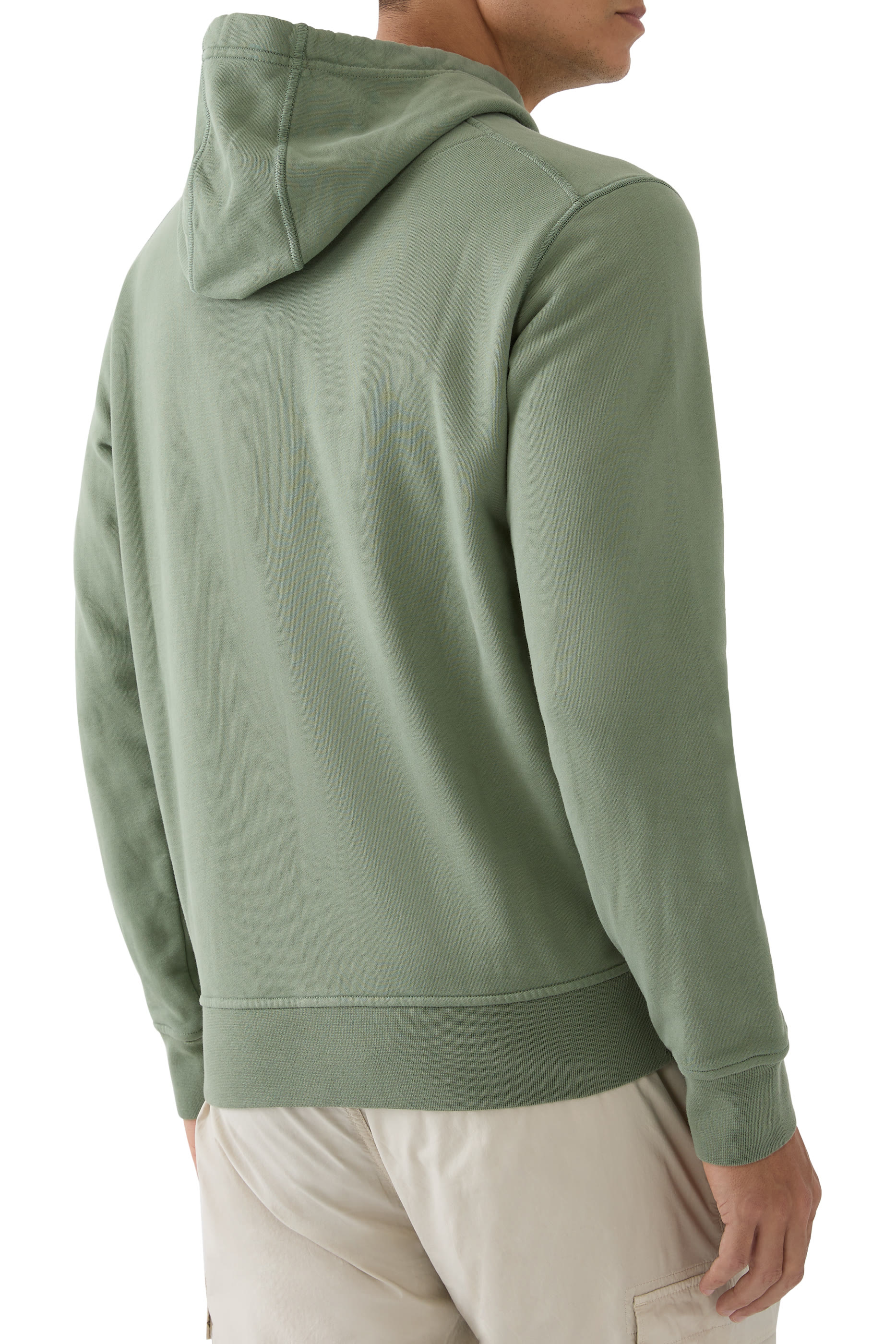 Logo Patch Organic Cotton Fleece Hoodie