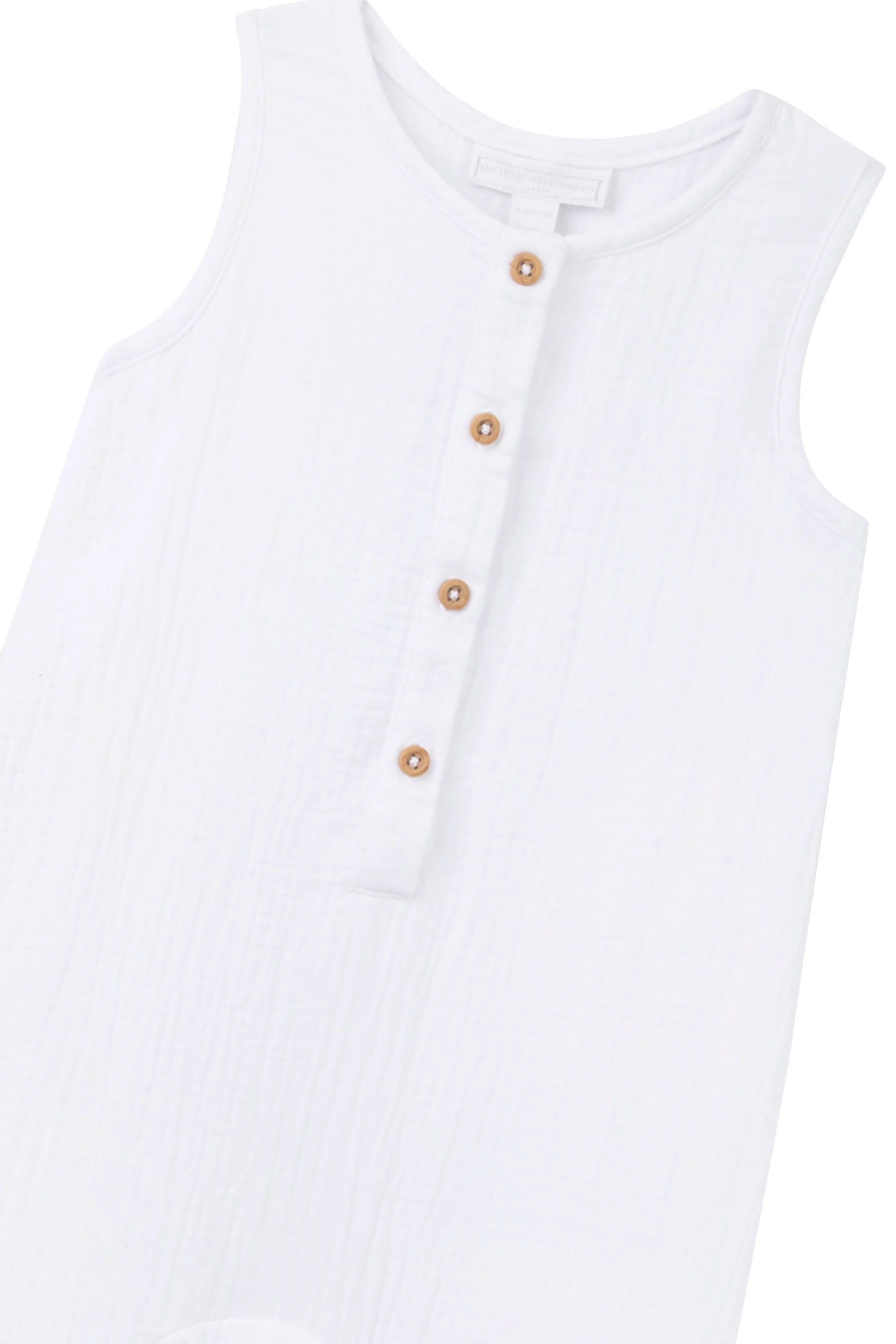 Kids Organic Crinkle Cotton Sleeveless Romper