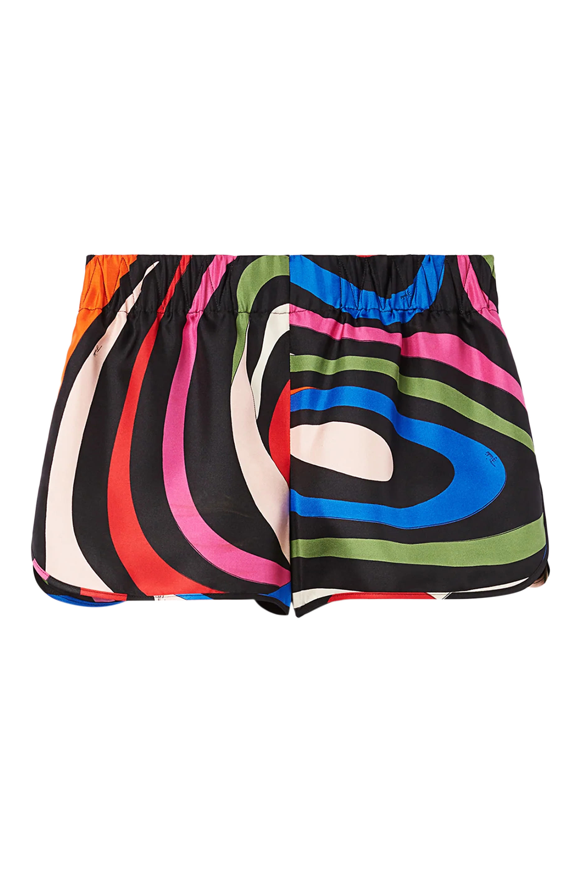 Marmo-Print Silk-Twill Shorts