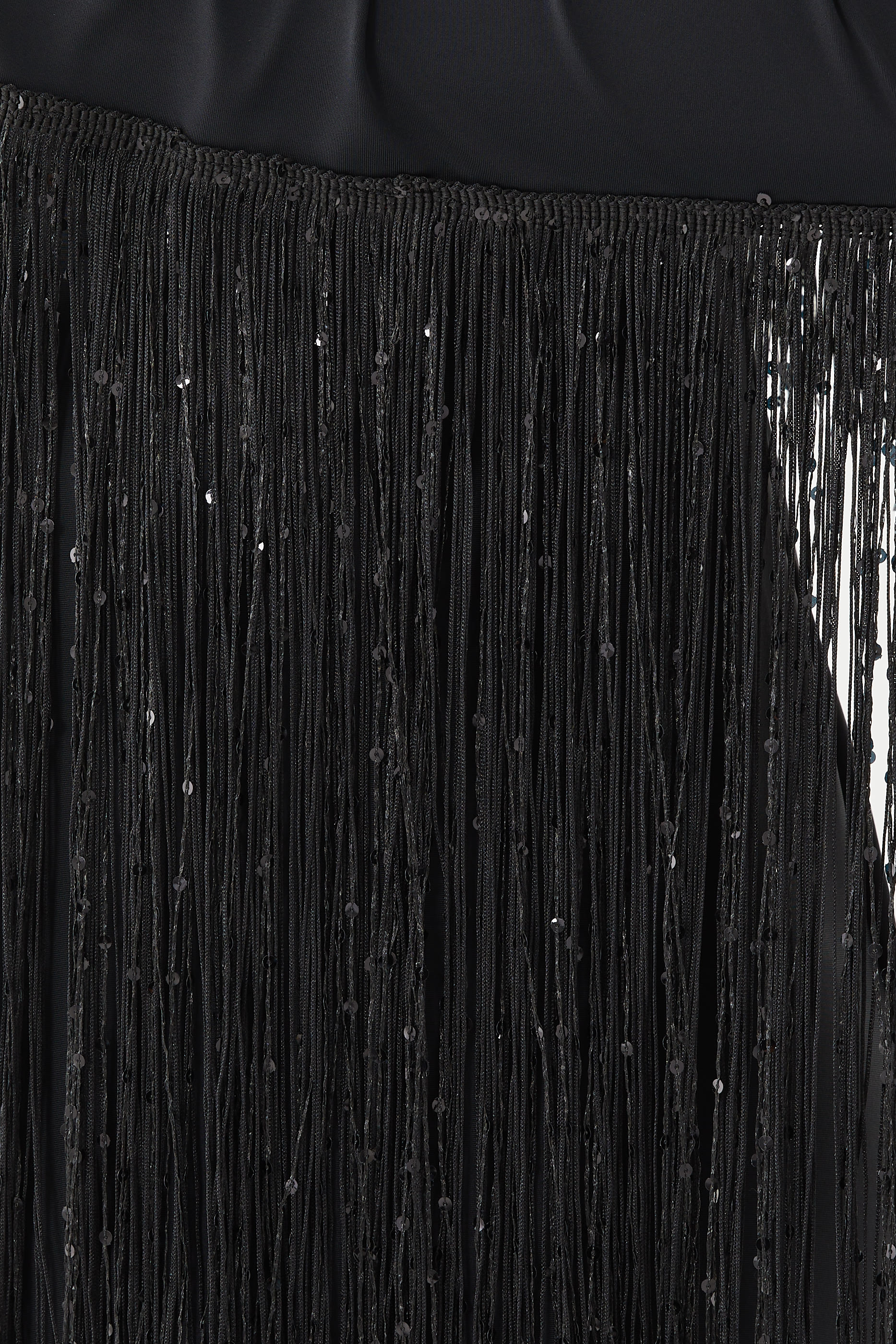 Sequin Fringe Long Sleeve Dress