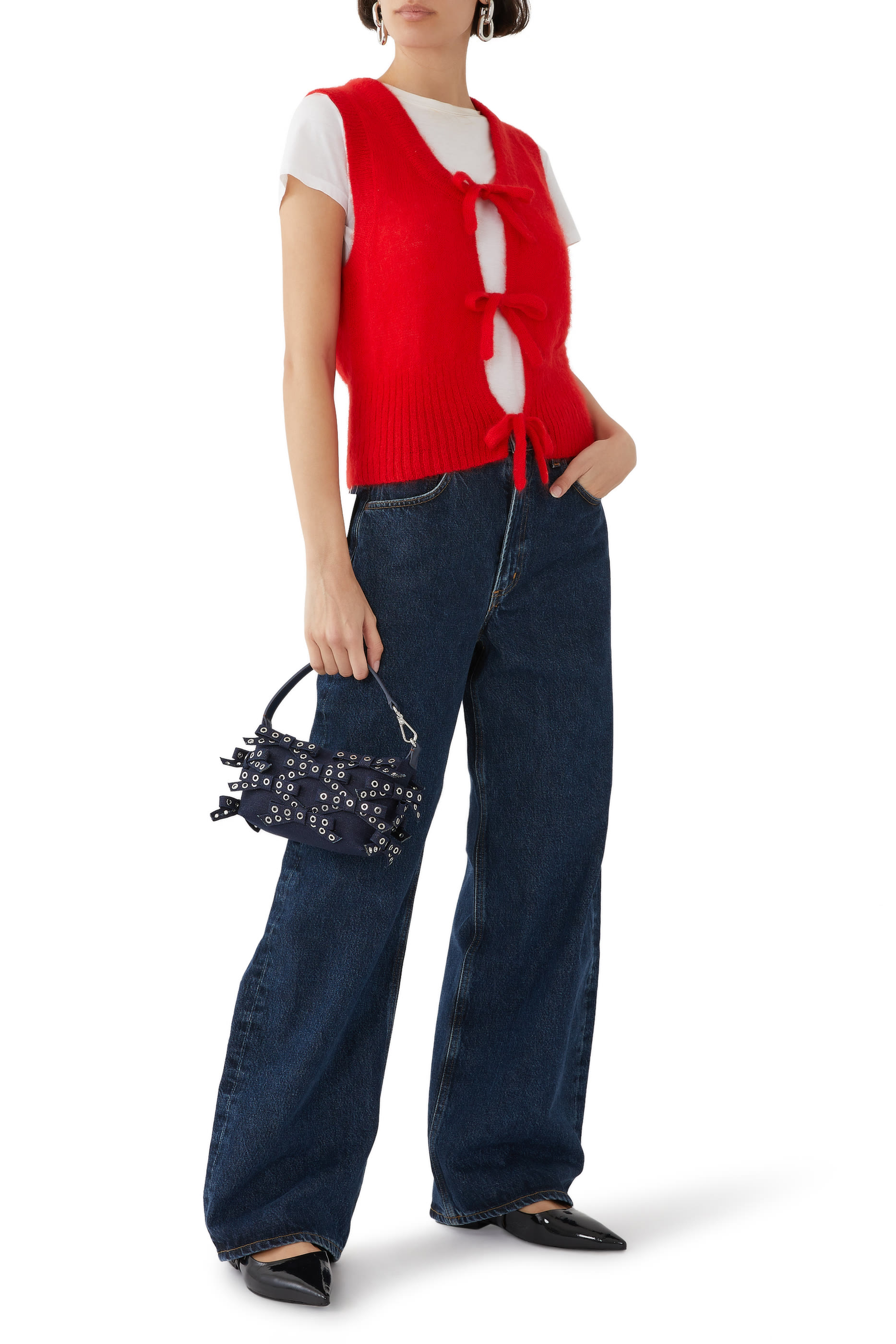 Light Mohair Tie String Vest