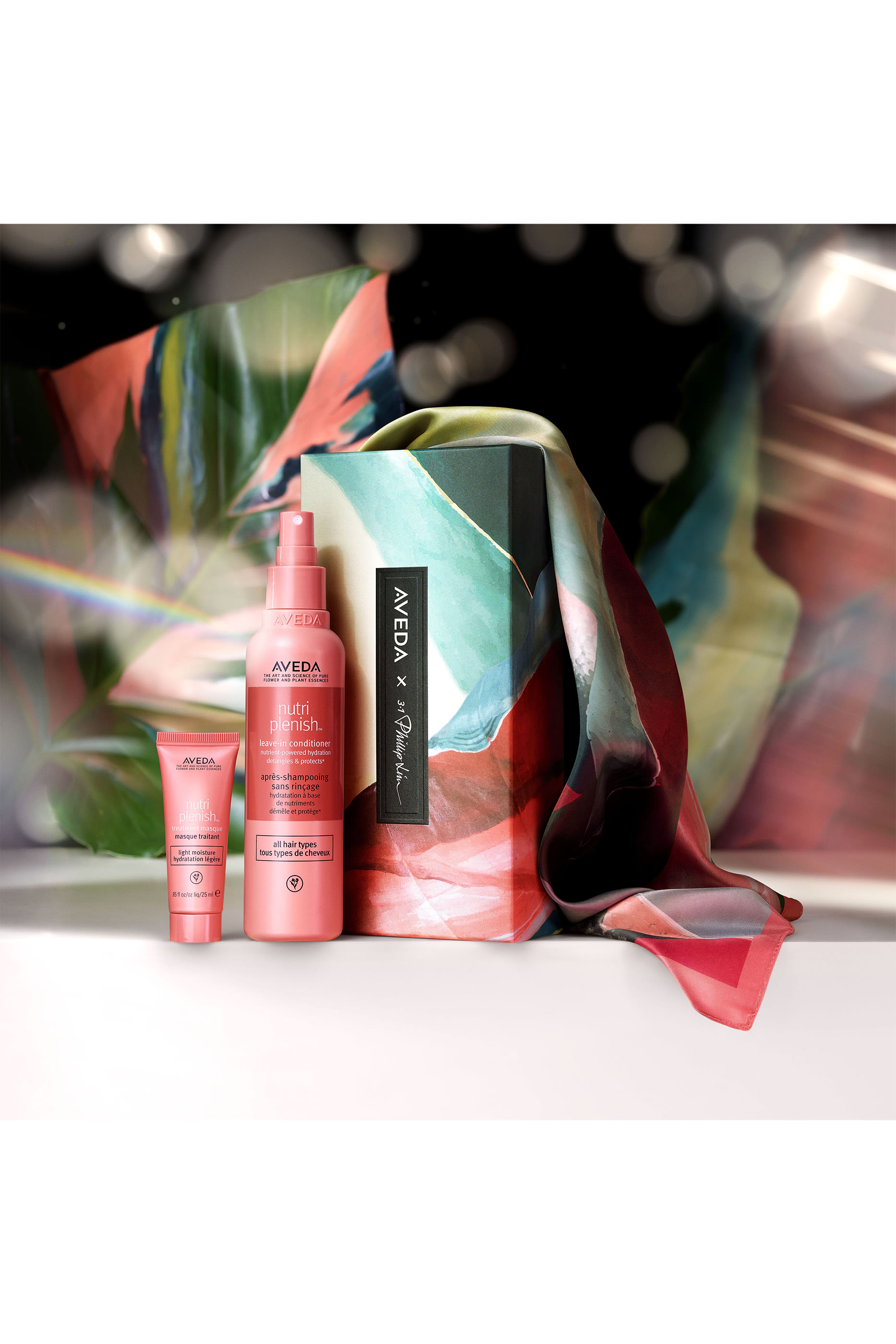 Nutriplenish Light Moisture Treatment Duo and Hair Scarf, Set of 3