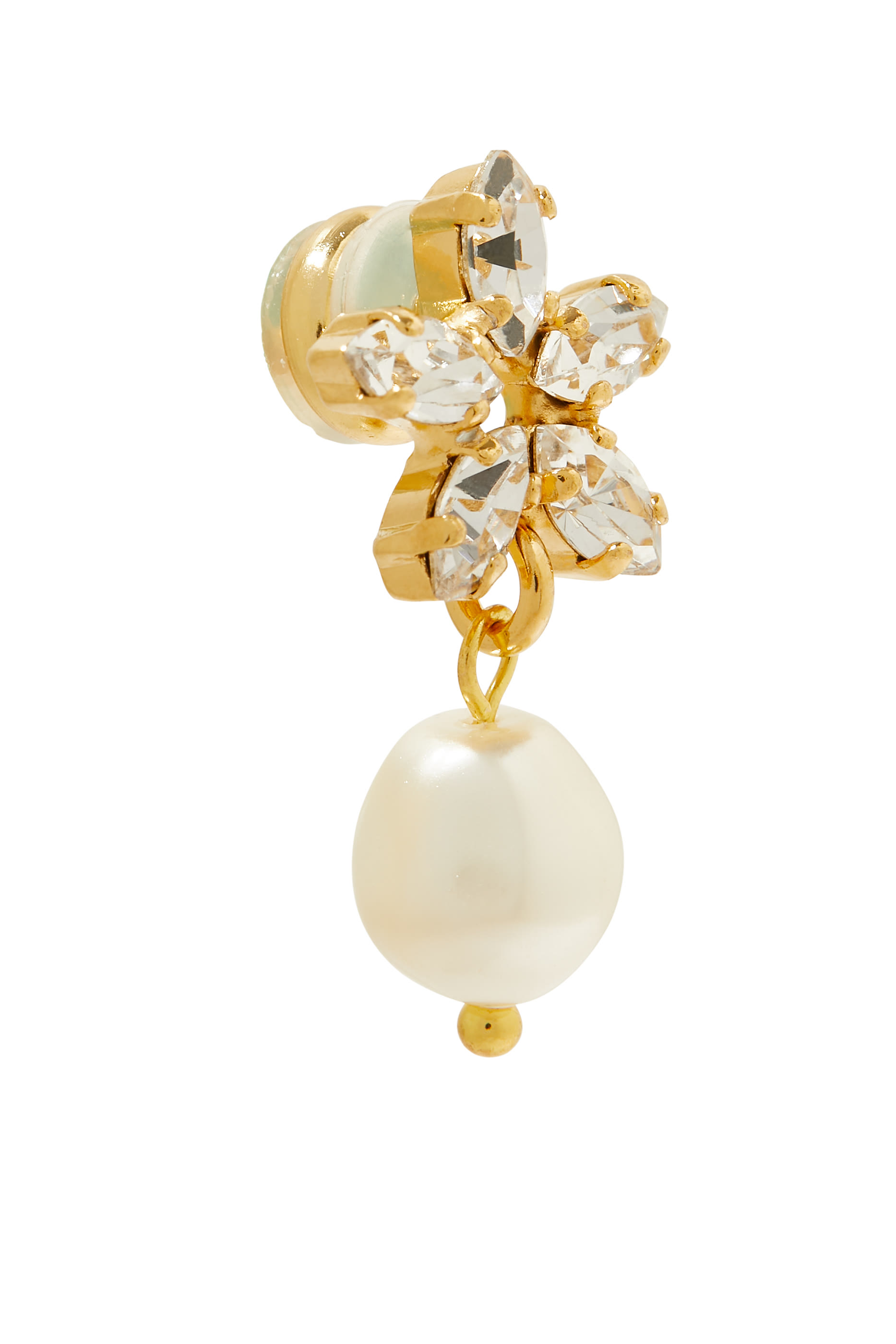 Emmy Earrings, 18k Gold-Plated Metal & Swarovski Crystals