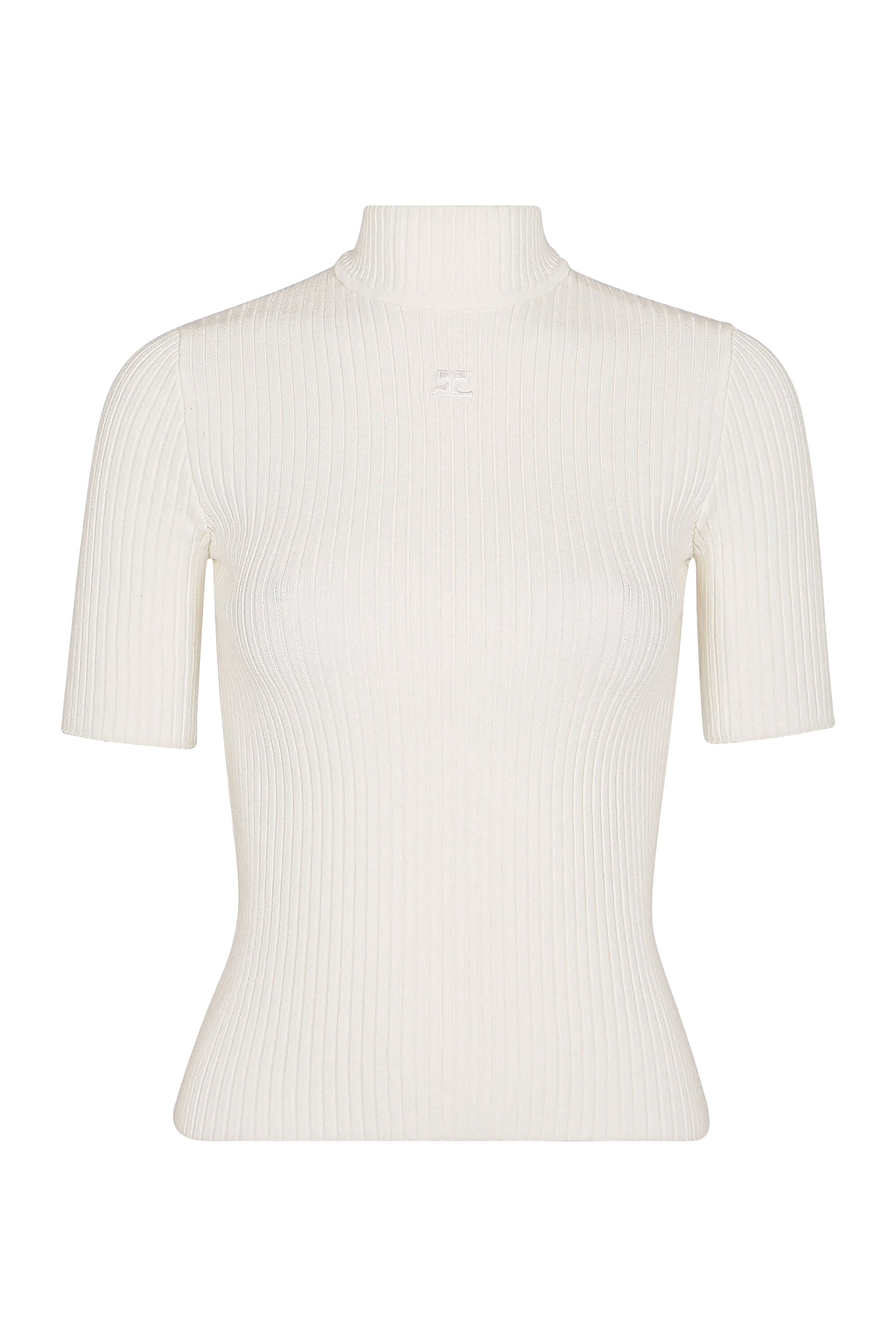 Reedition Short Sleeves Rib Knit Sweater