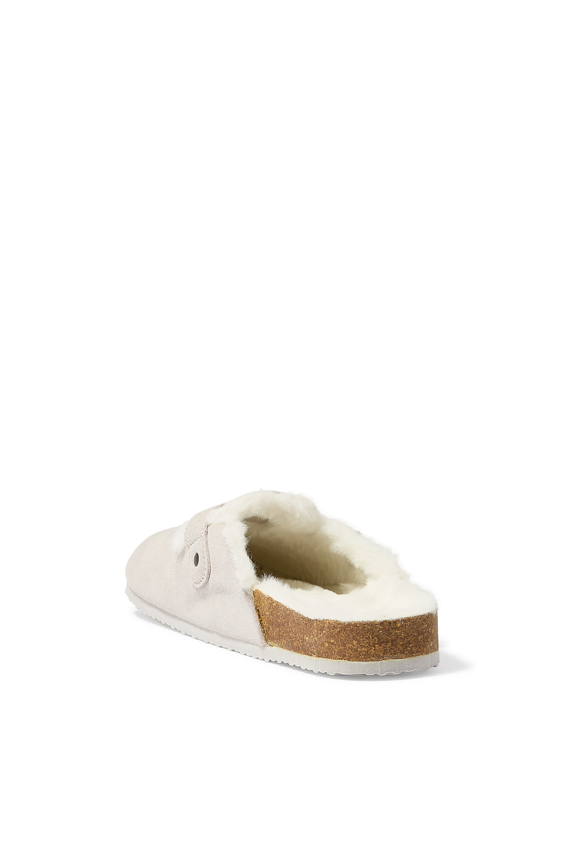 Suede Corkbed Mule Slippers