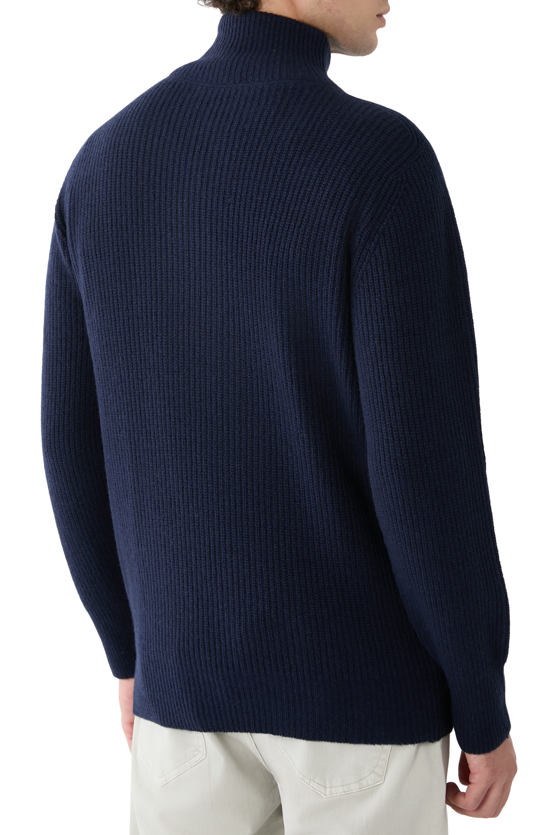 Mallam Ribbed Zip-Up Sweater