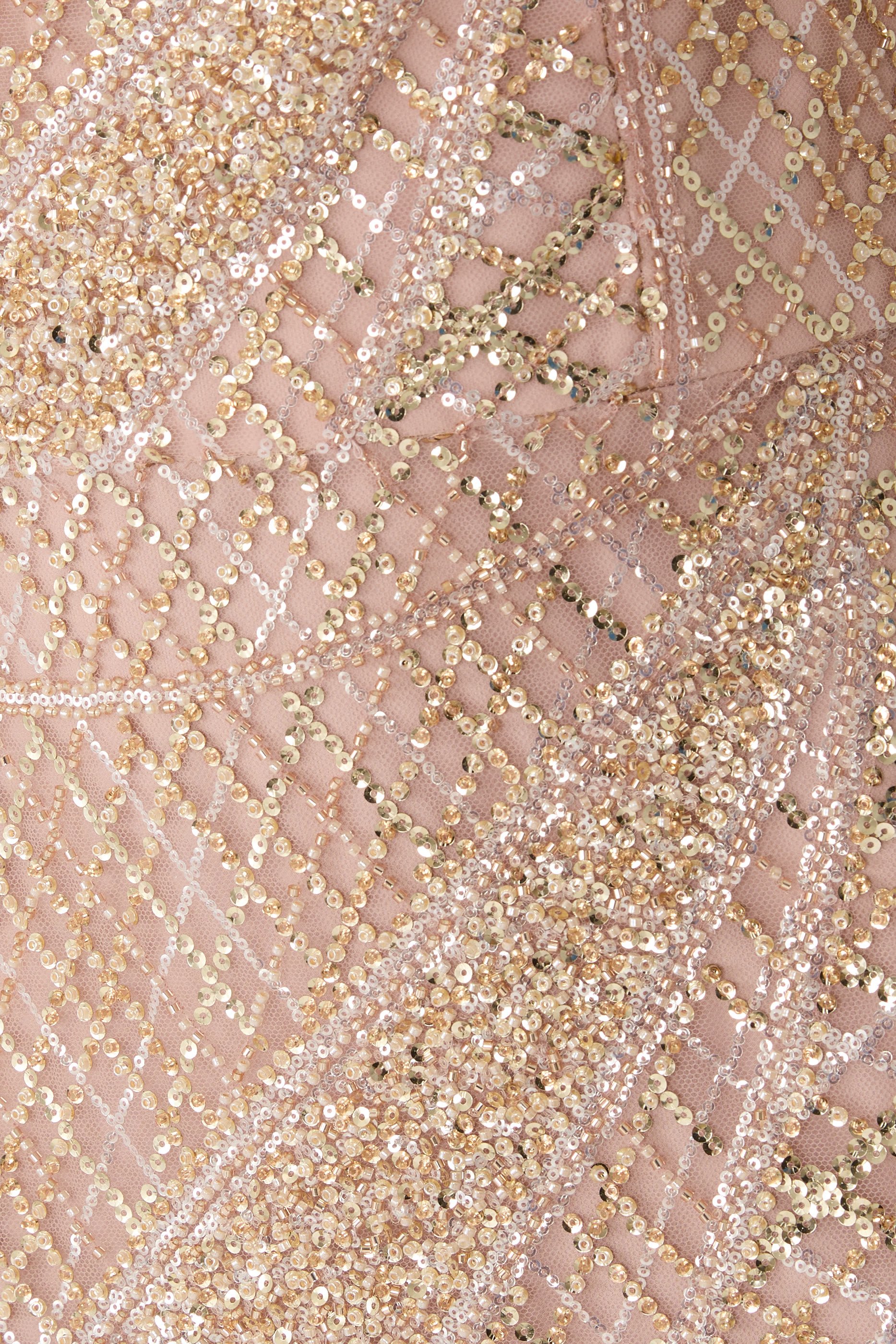 Art Deco Beaded Tulle Gown