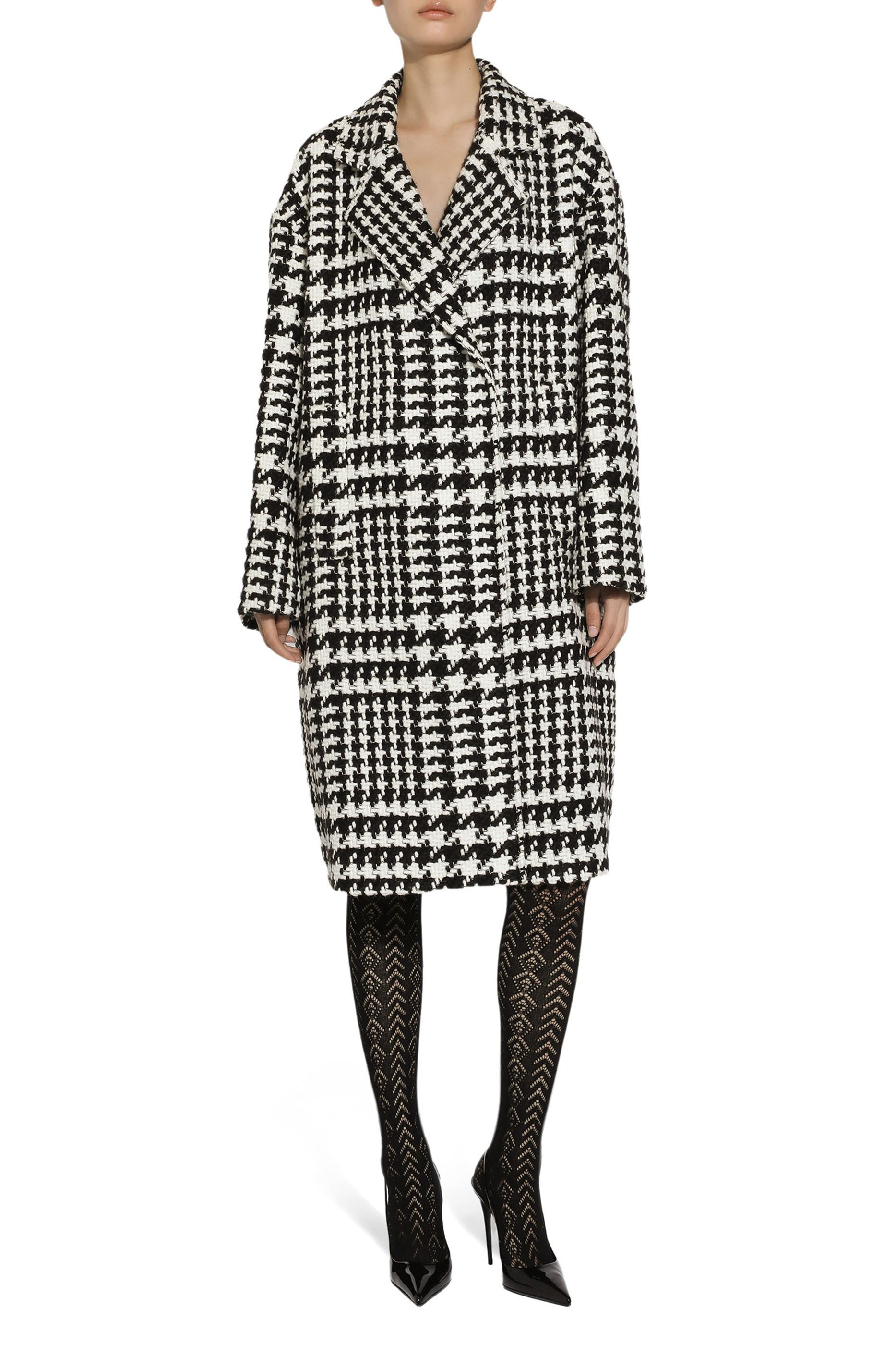 Oversize Houndstooth Coat