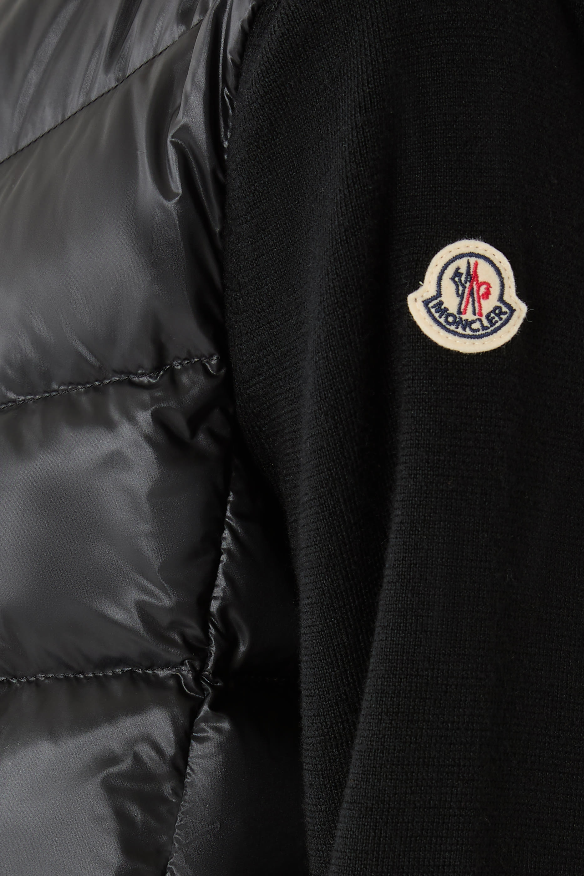 Padded Wool Tricot Cardigan