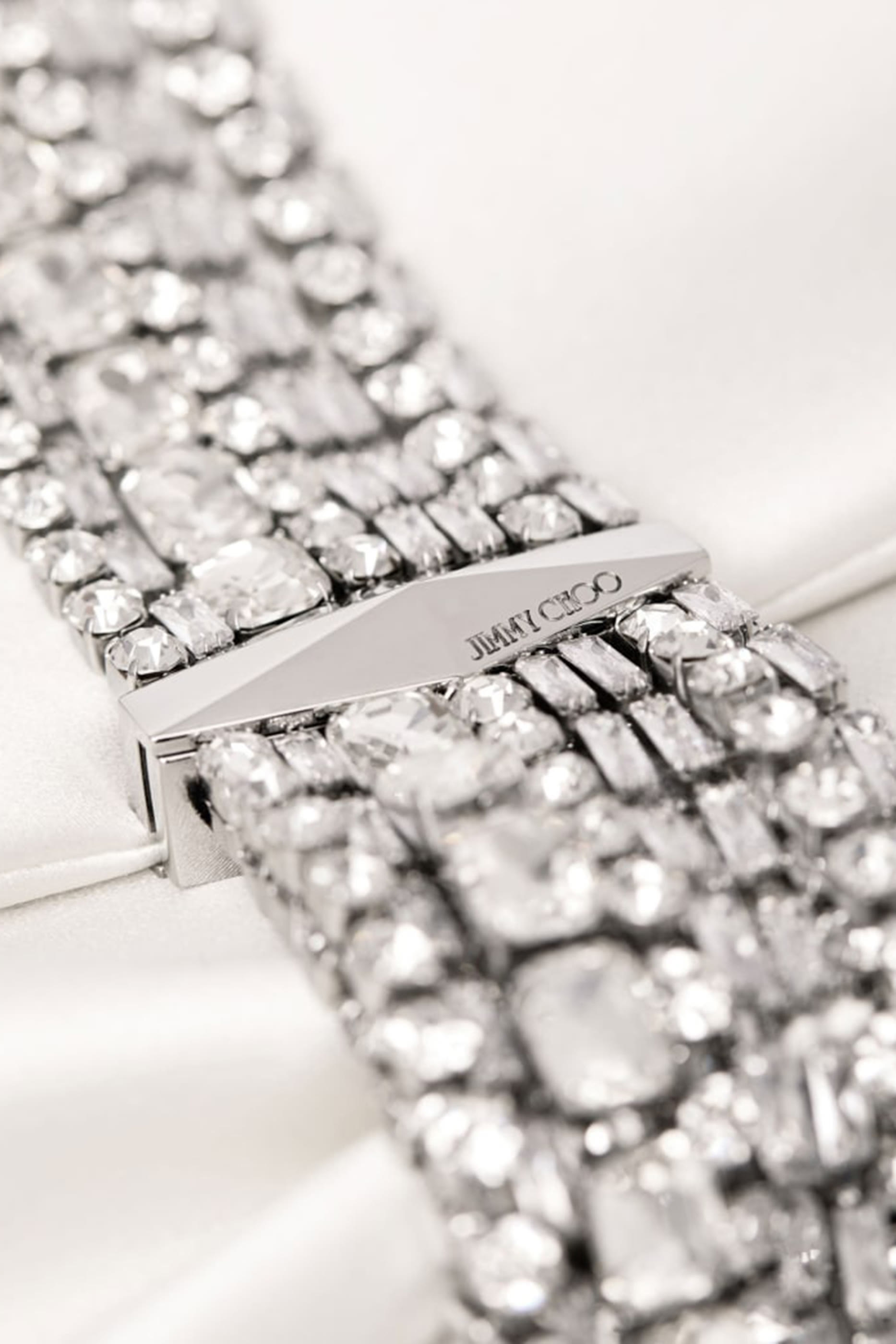 Zandra Satin Crystal Clutch