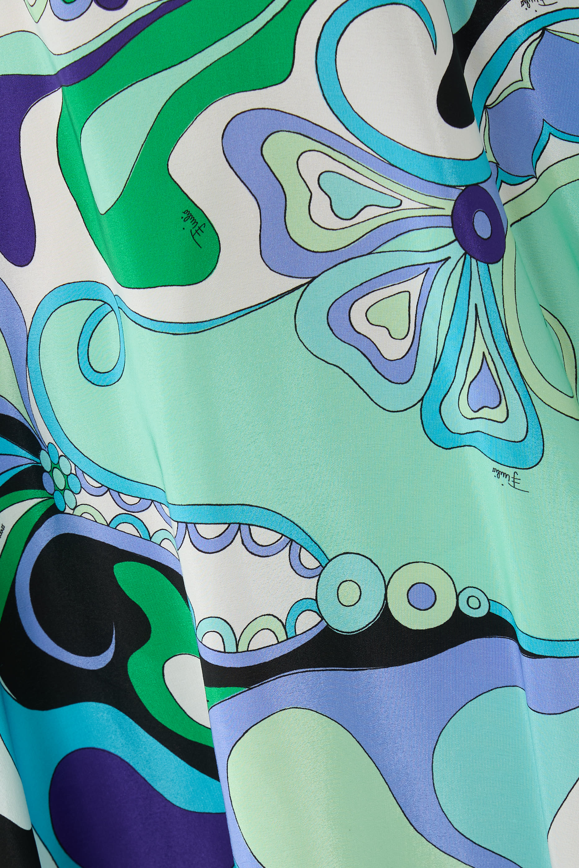 Orchidee Print Kaftan Dress