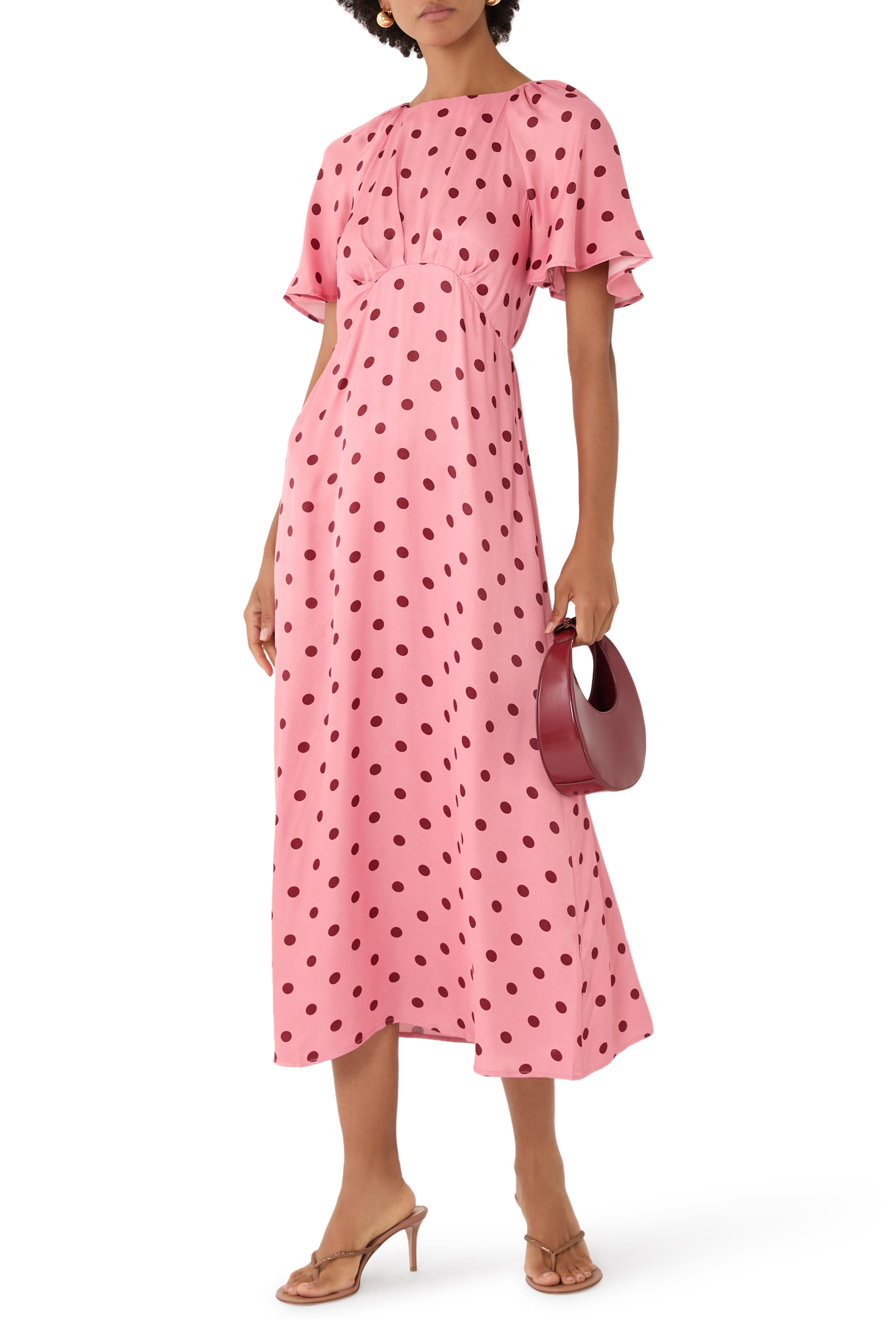 Polka Dot Madeira Midi Dress 