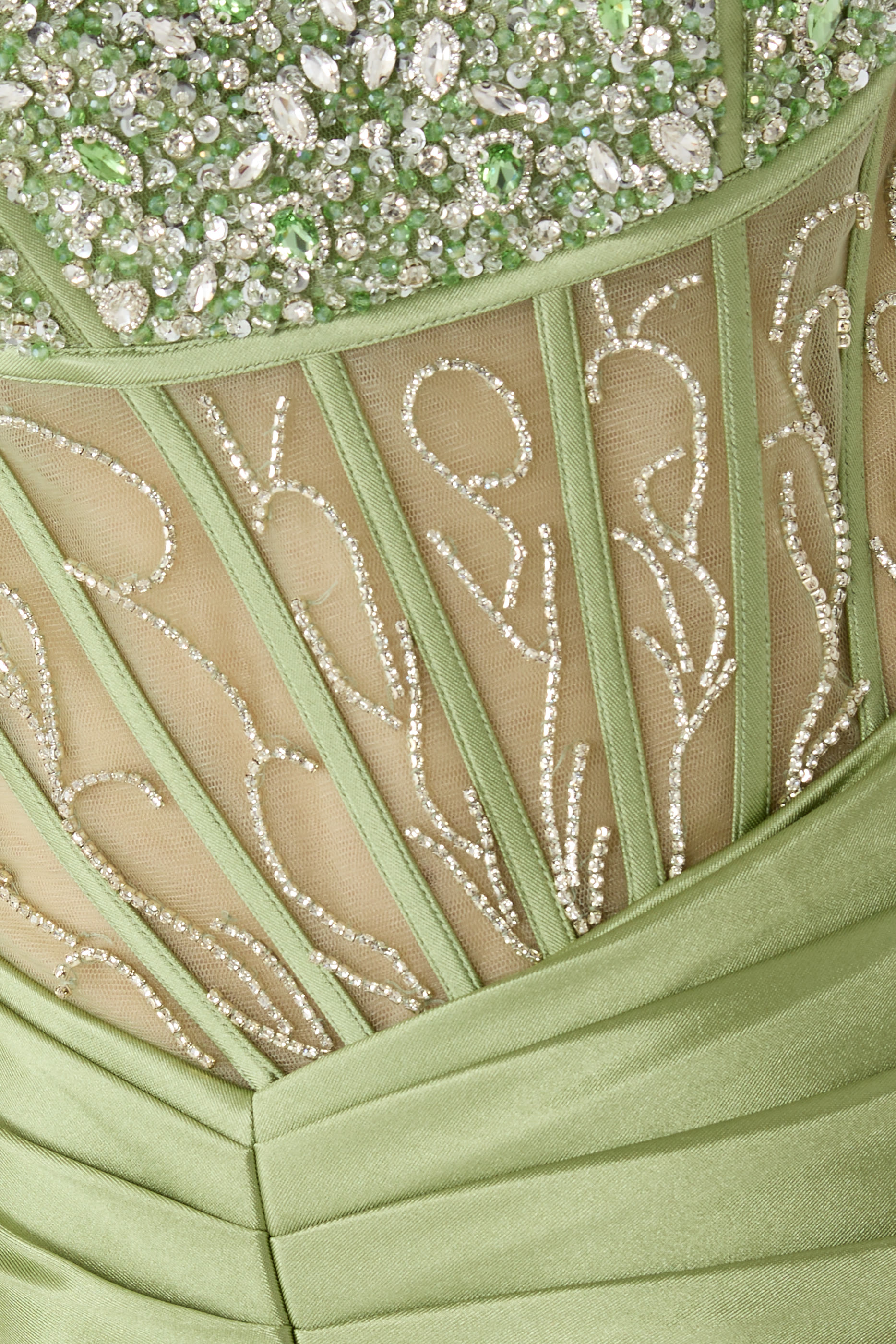 Crystal-Embellished Evening Dress