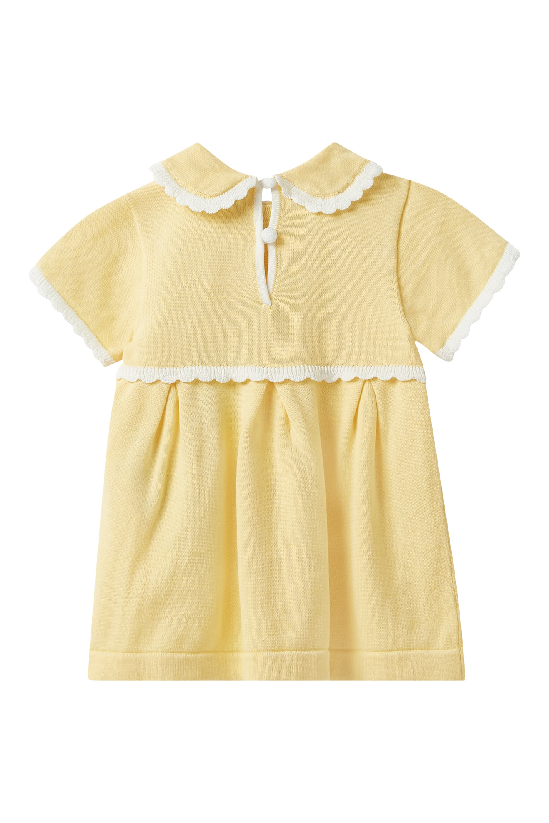 Kids Knit Picot Trim Dress