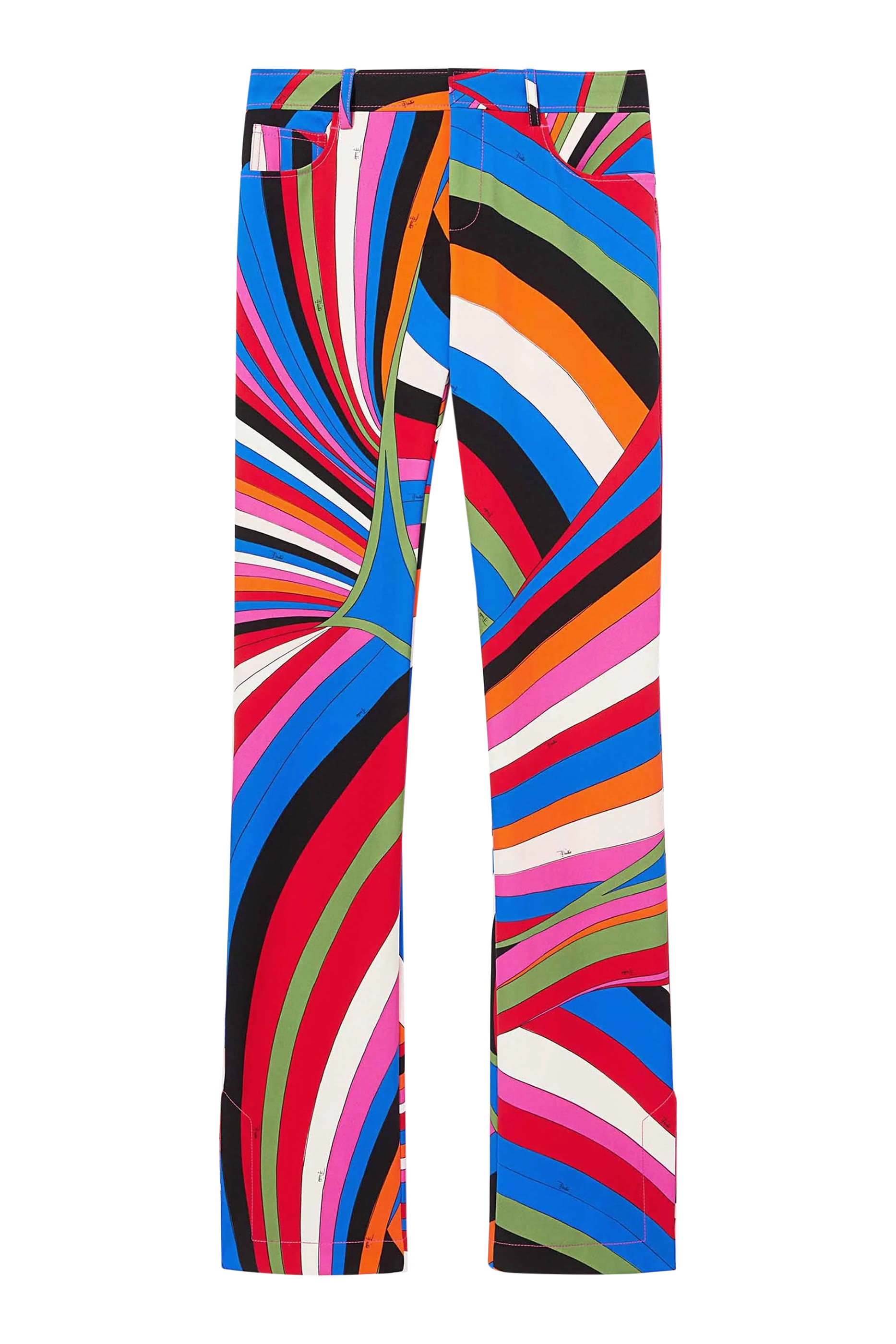 Iride-Print Silk Pants