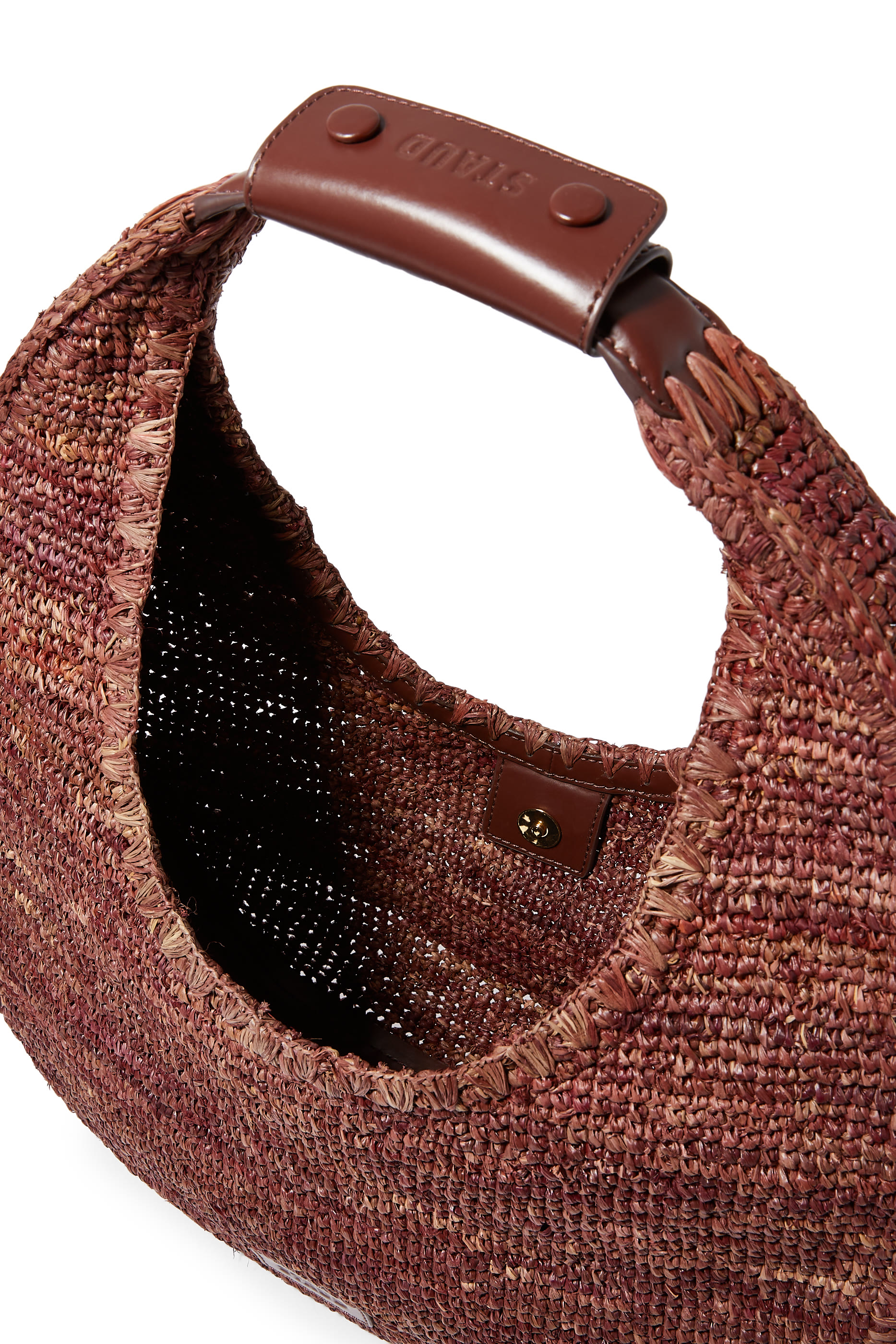 Large Raffia Moon Tote Bag