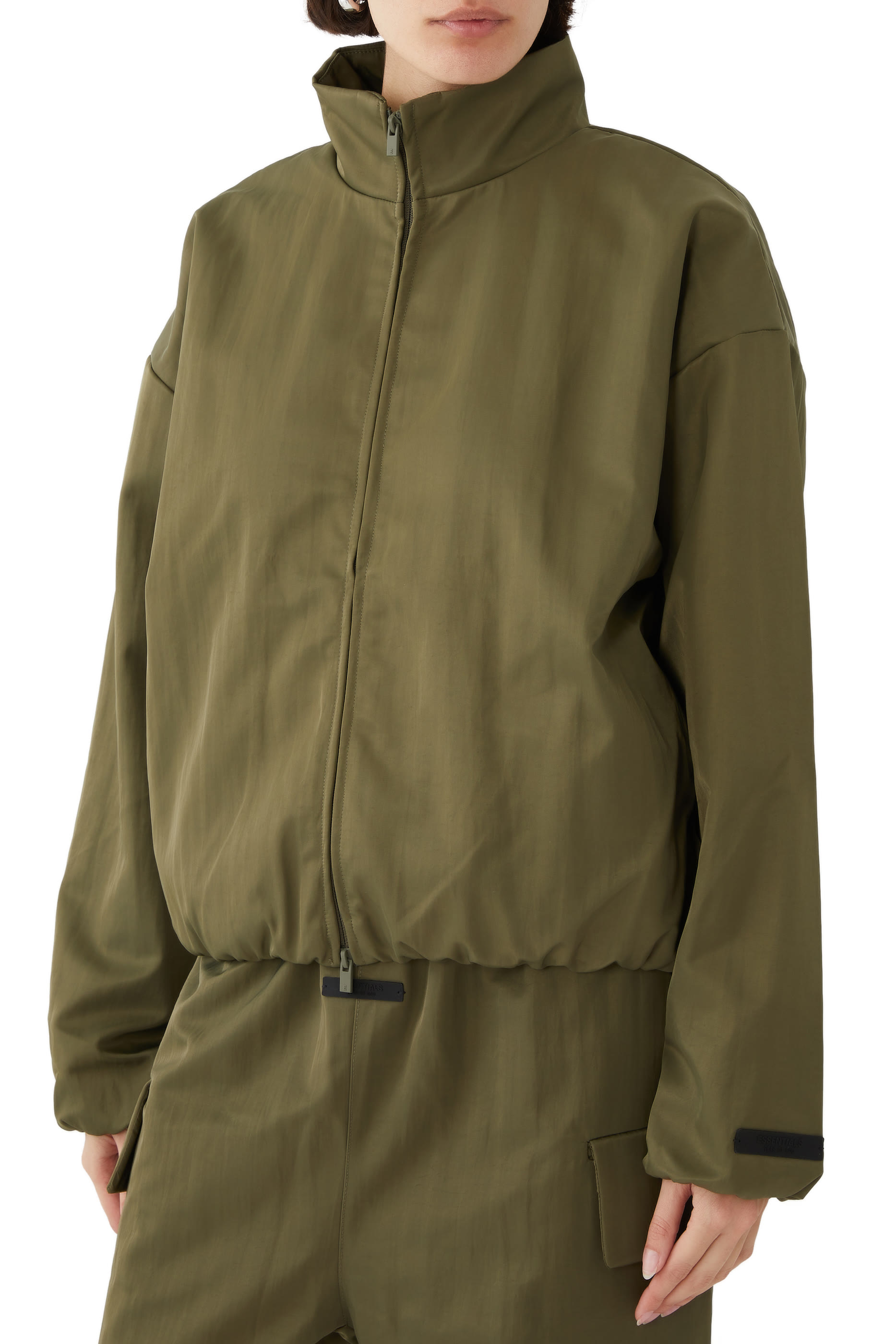 Textured Nylon Track Jacket