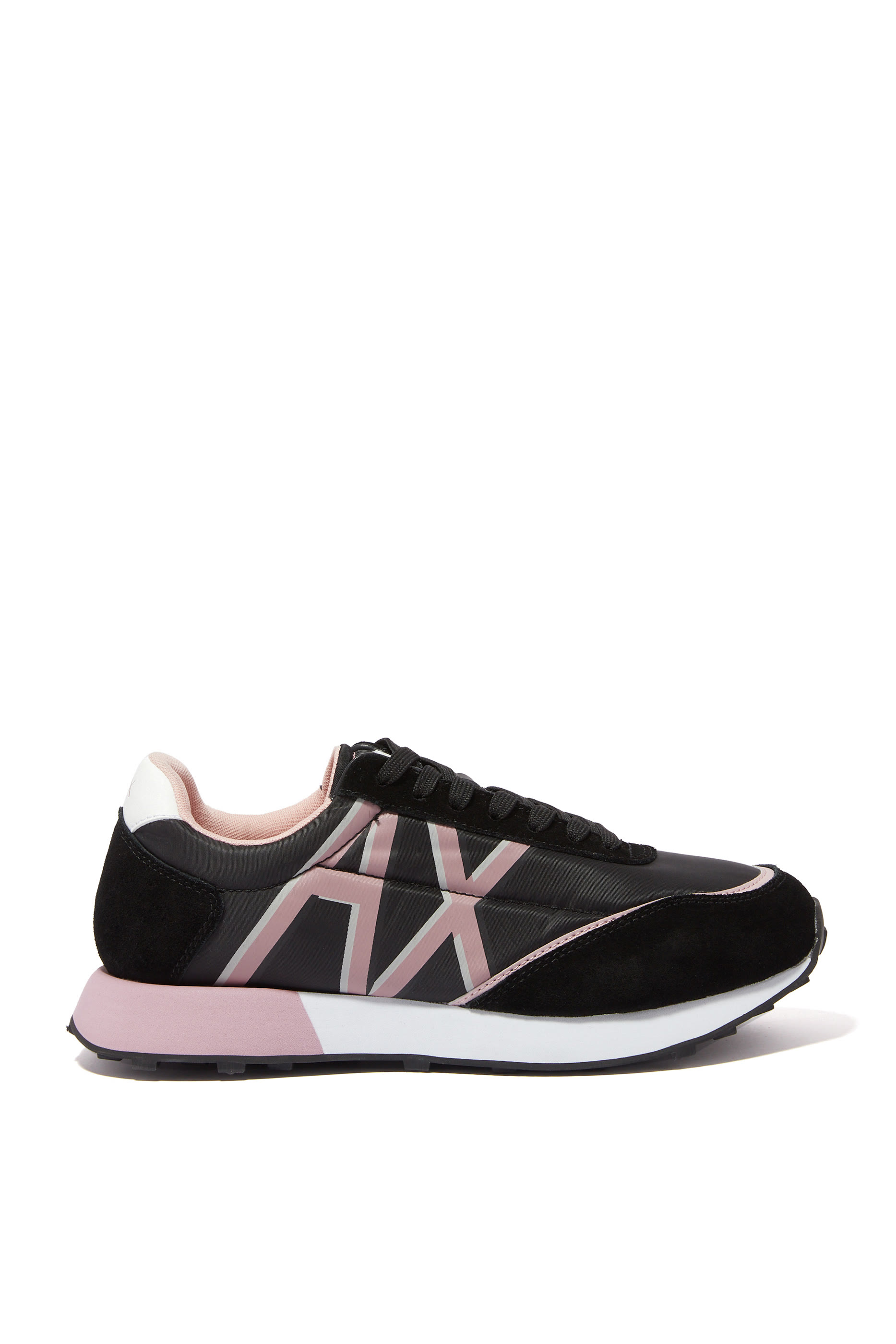 AX Logo Faux Leather Sneakers