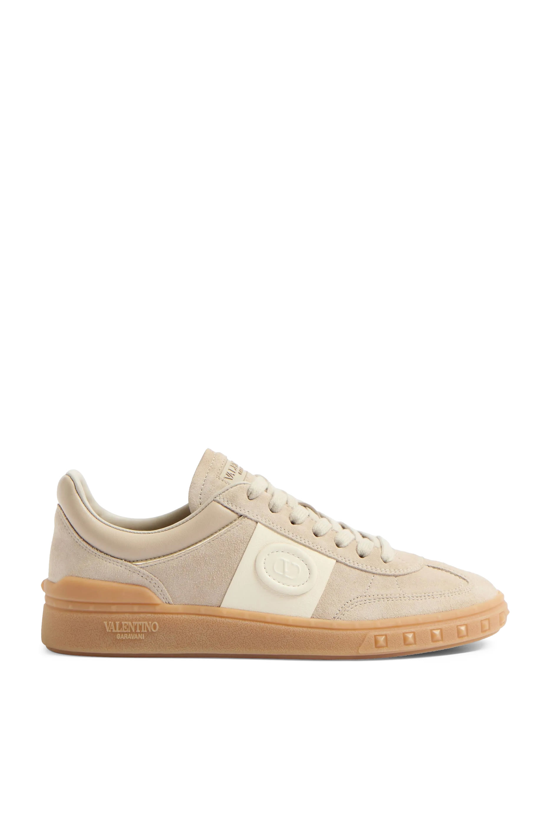 Upvillage Leather-Trimmed Suede Sneakers