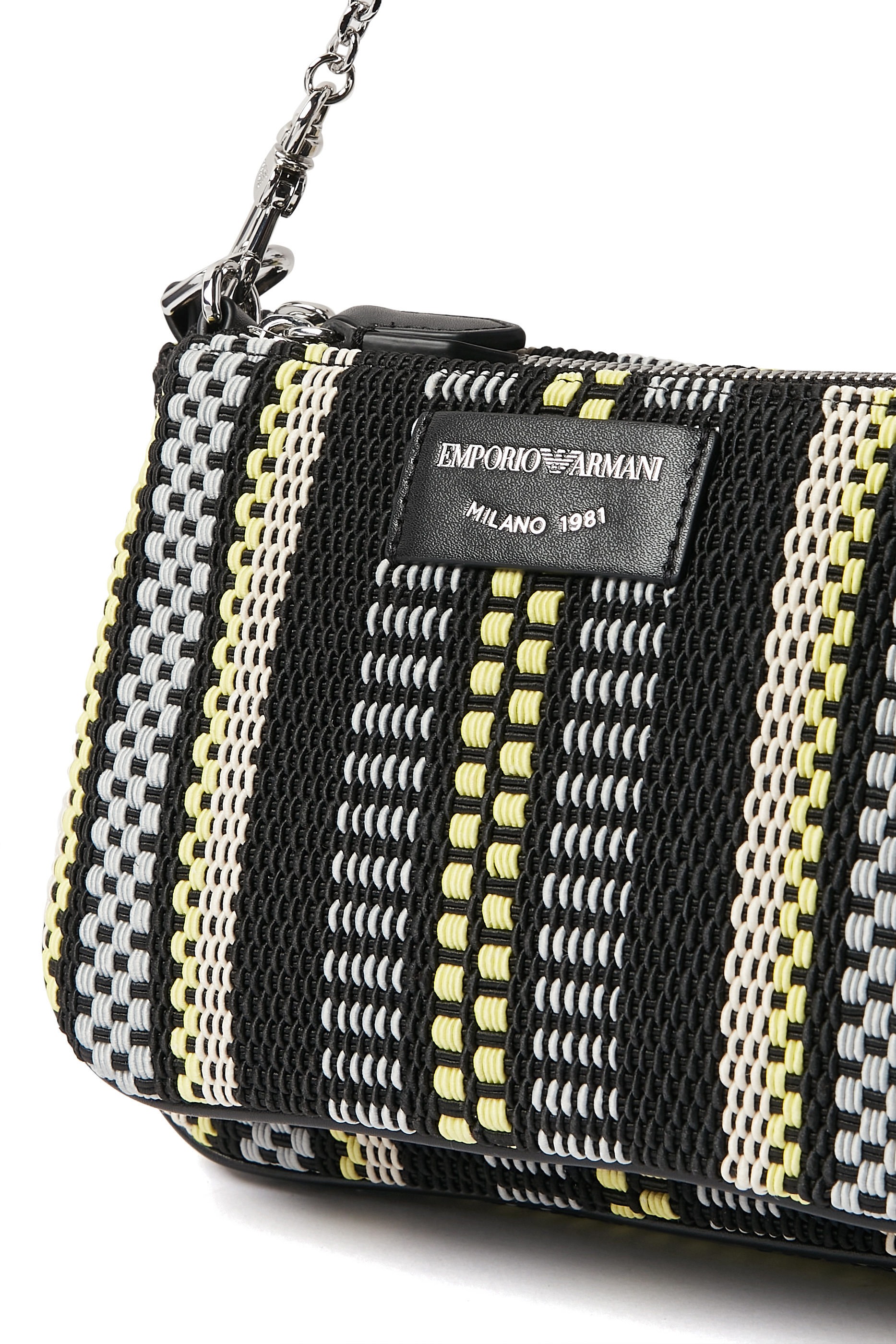 Basketweave Double Mini Shoulder Bag