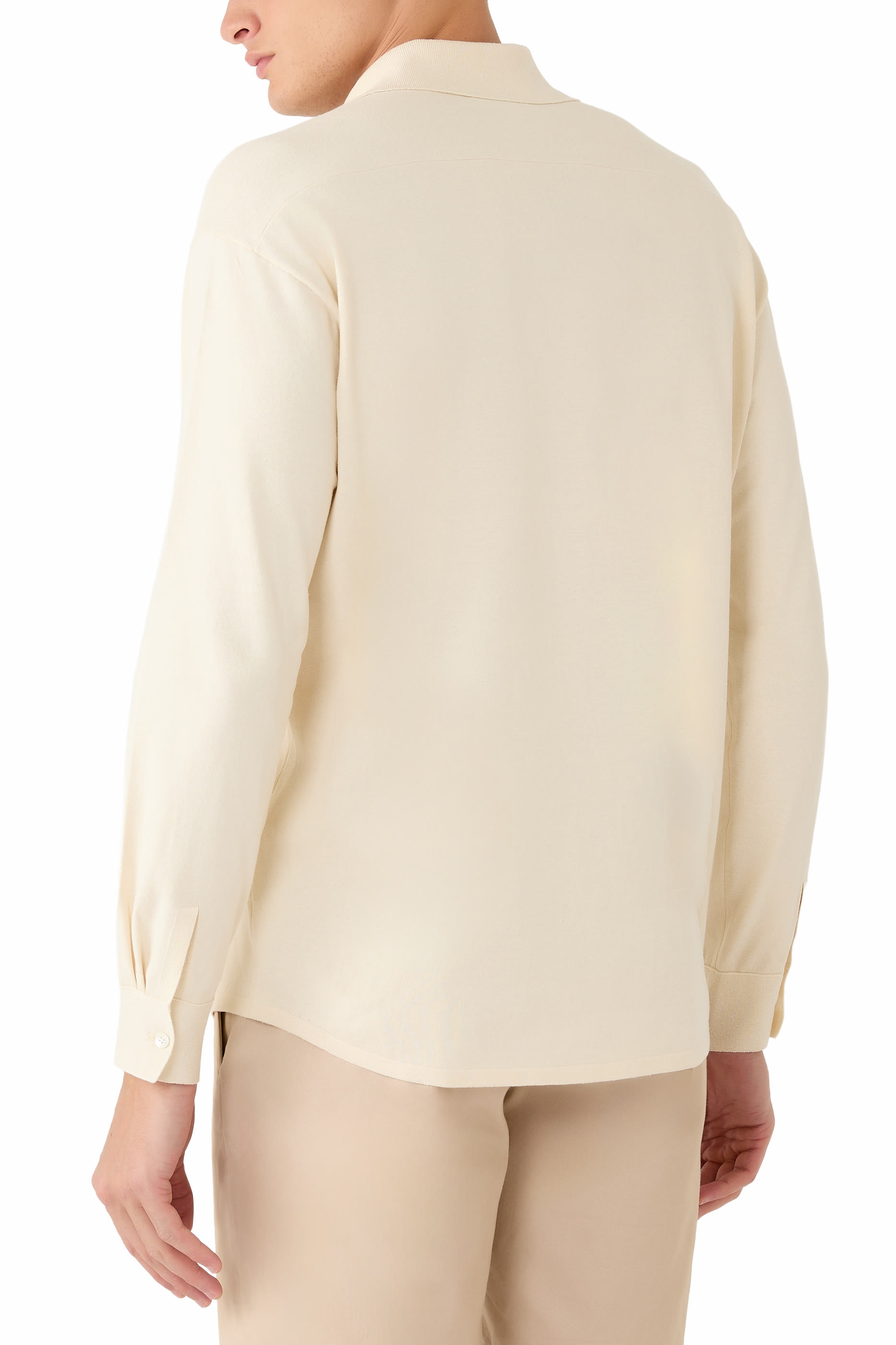 High Gauge Tussah Silk Knit Cardigan 