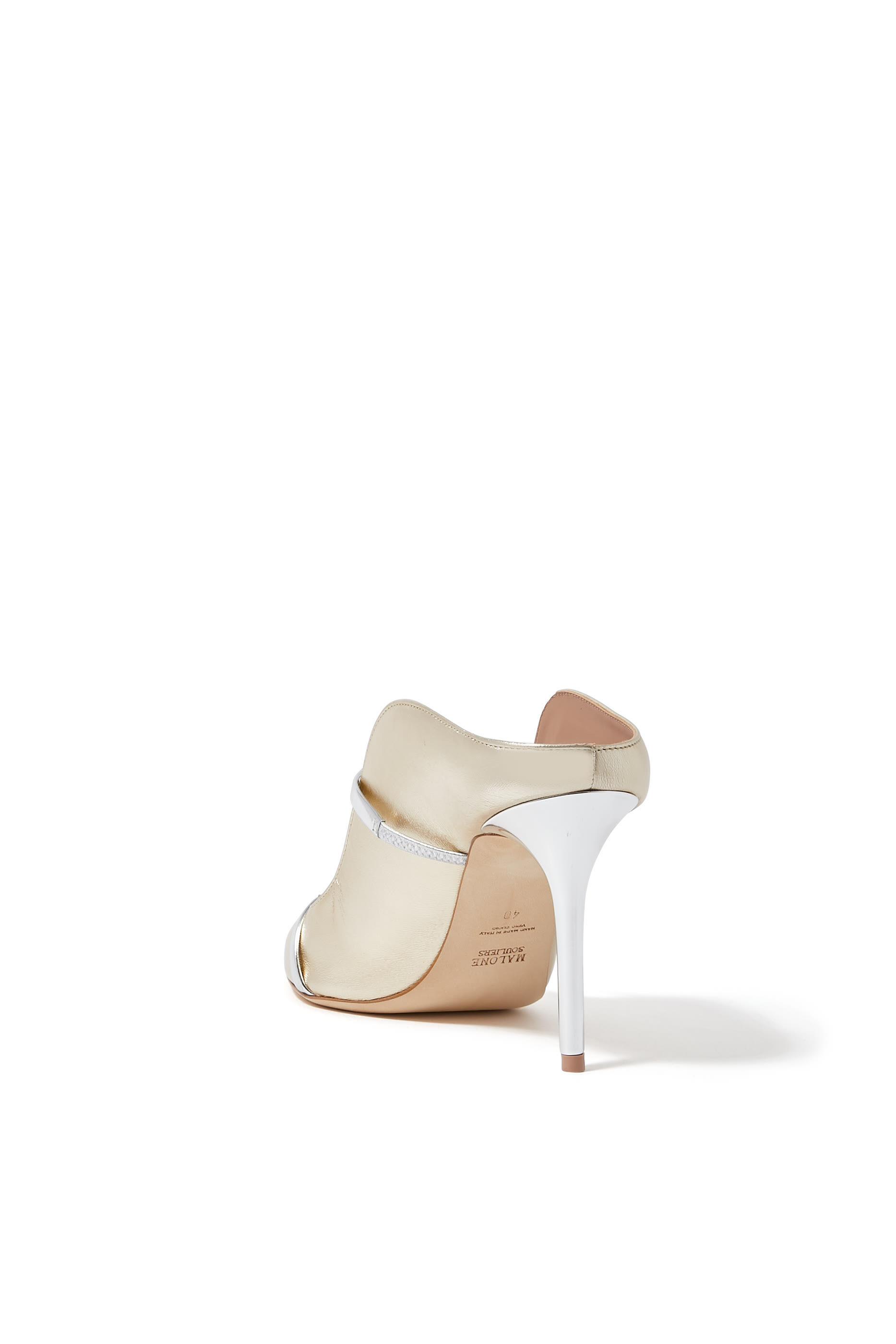 Maureen 85 Metallic Leather Mules