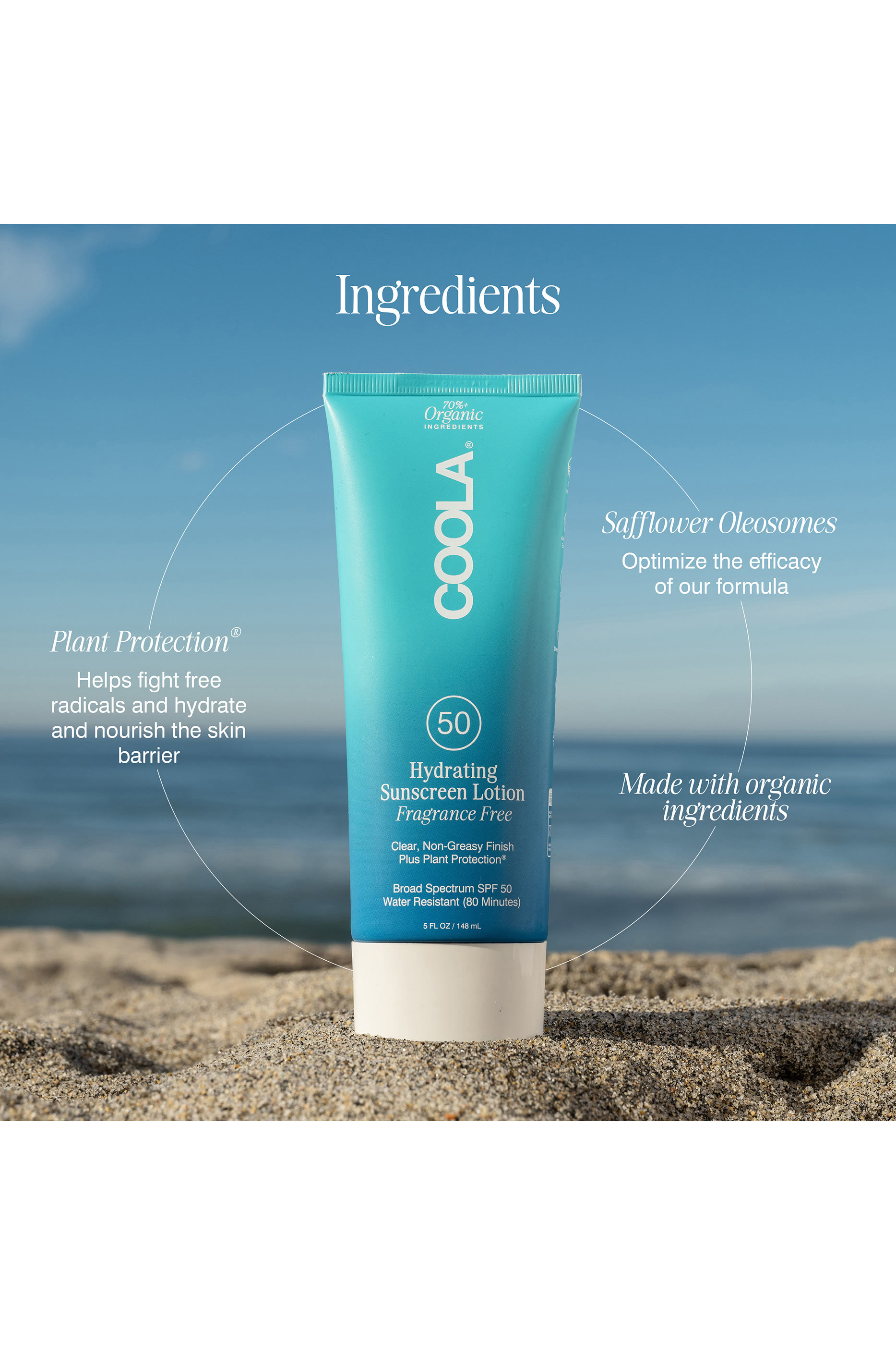 Unscented – Classic Body Organic Sunscreen Lotion SPF50