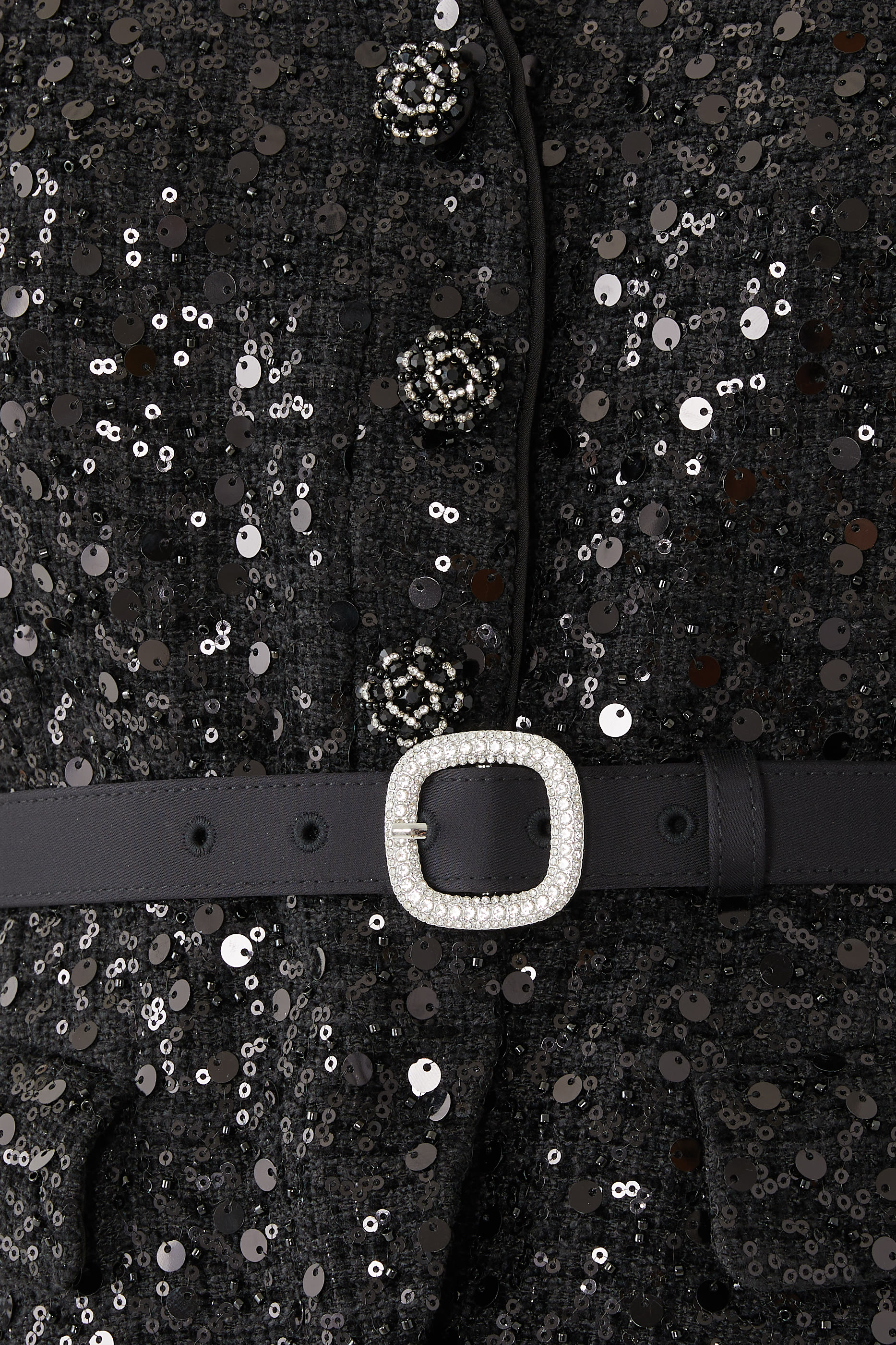 Sequin Boucle Maxi Dress