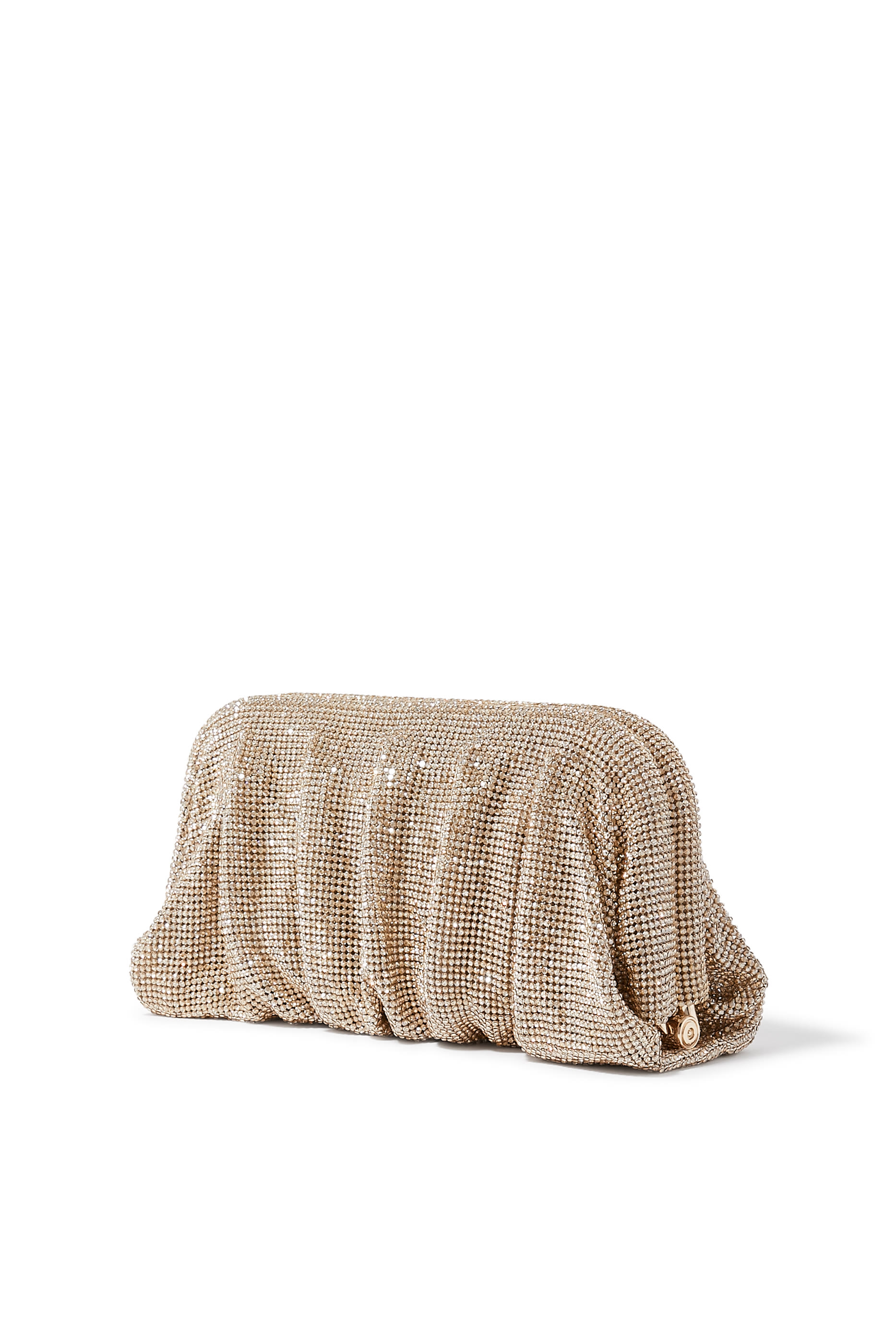 Venus La Grande Rhinestone Crystal Mesh Clutch Bag