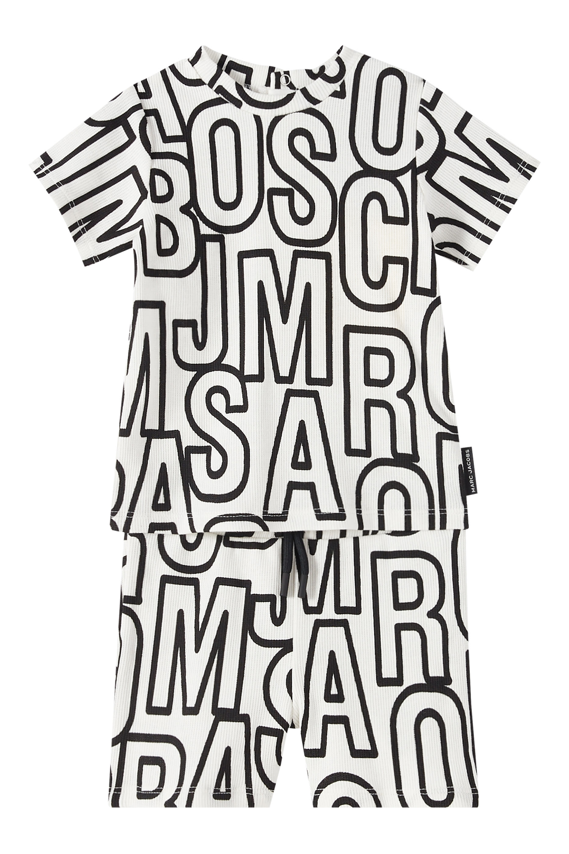 Kids All-Over Logo Printed T-Shirt & Shorts Set 