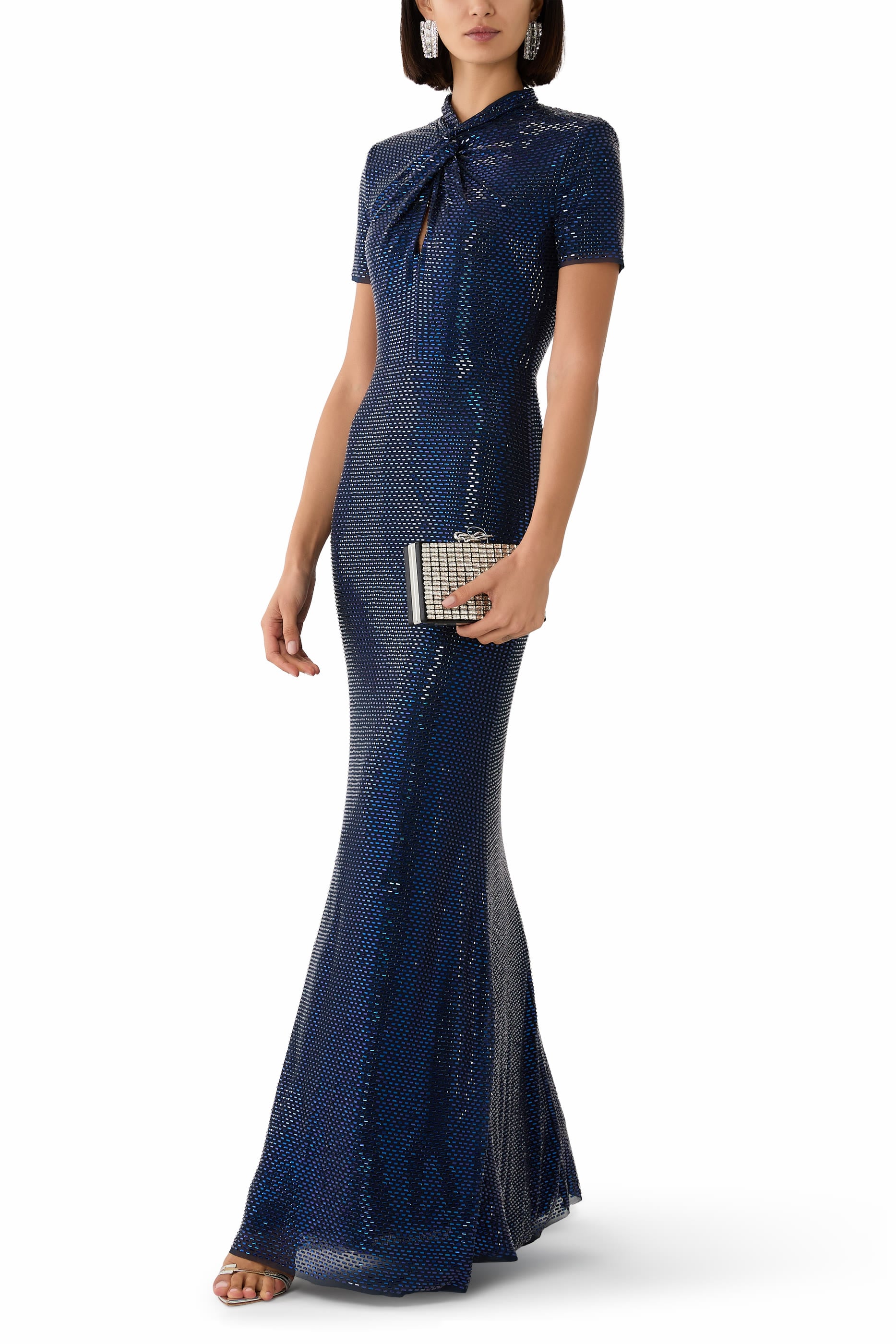 Mesh Twist Maxi Dress