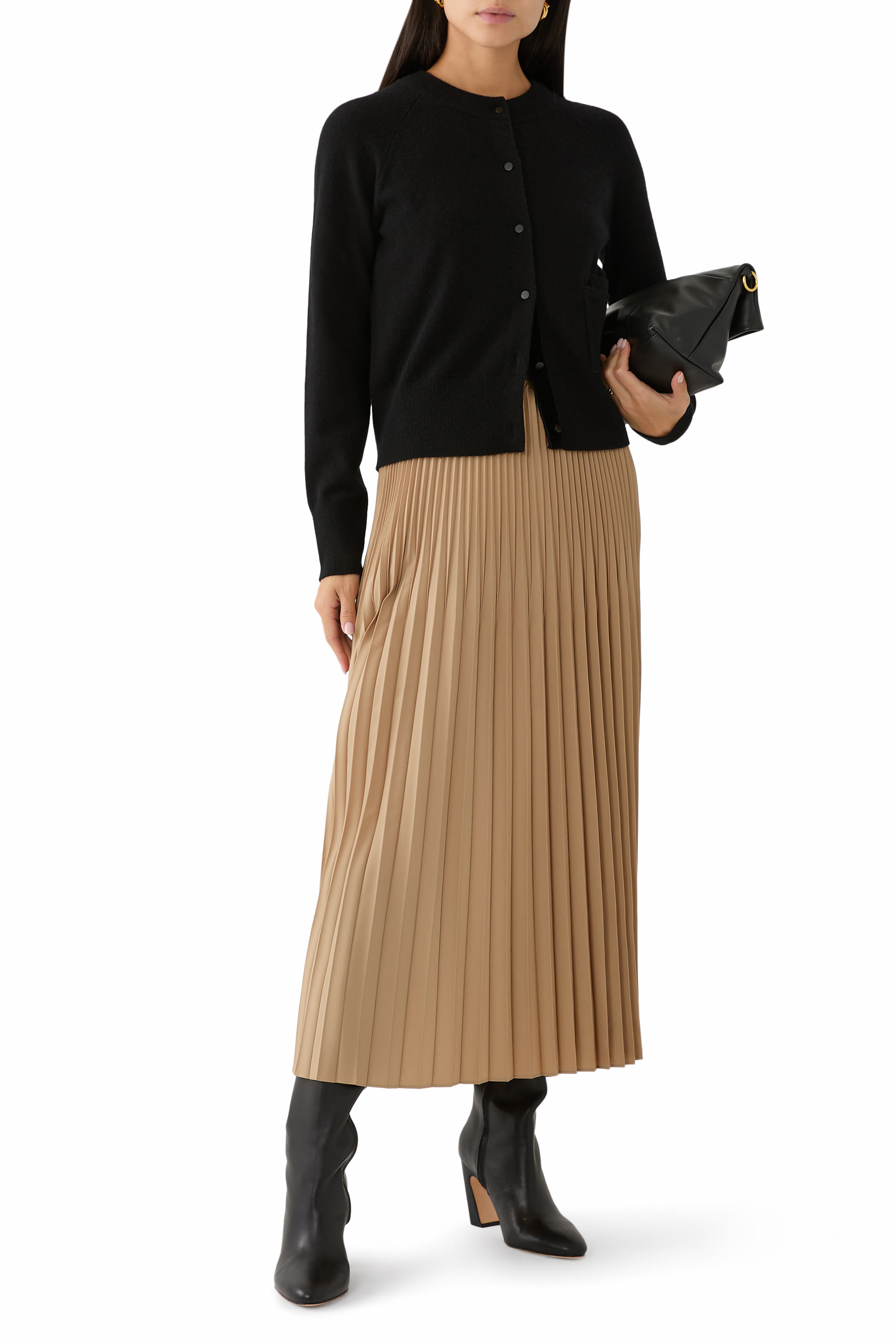 Velvet-Trim Wool-Blend Cardigan