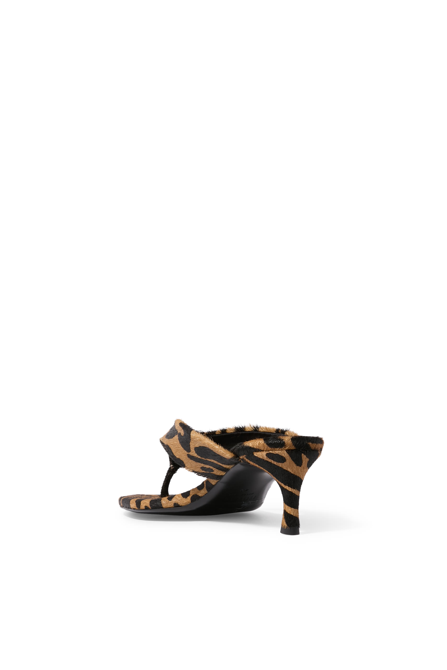 Kitten Heel Printed Fur 55 Mules 