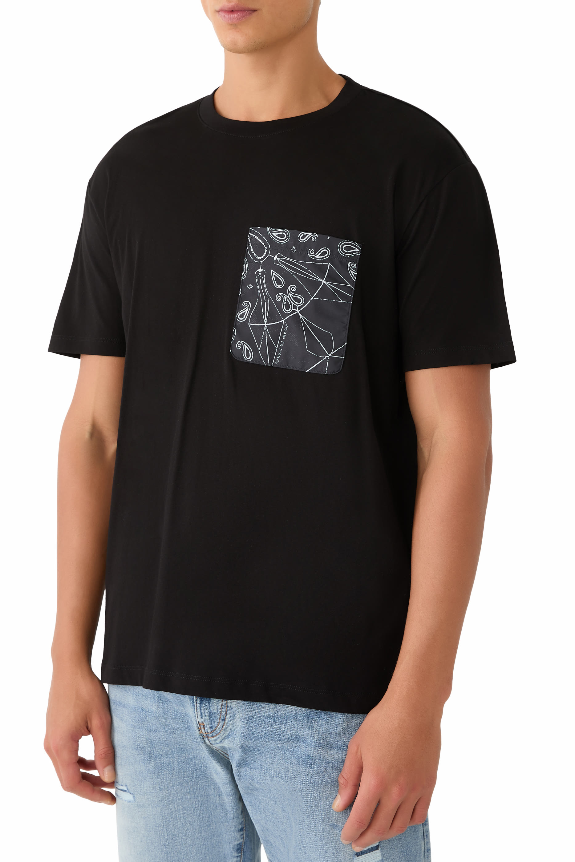 Patterned Pocket T-Shirt