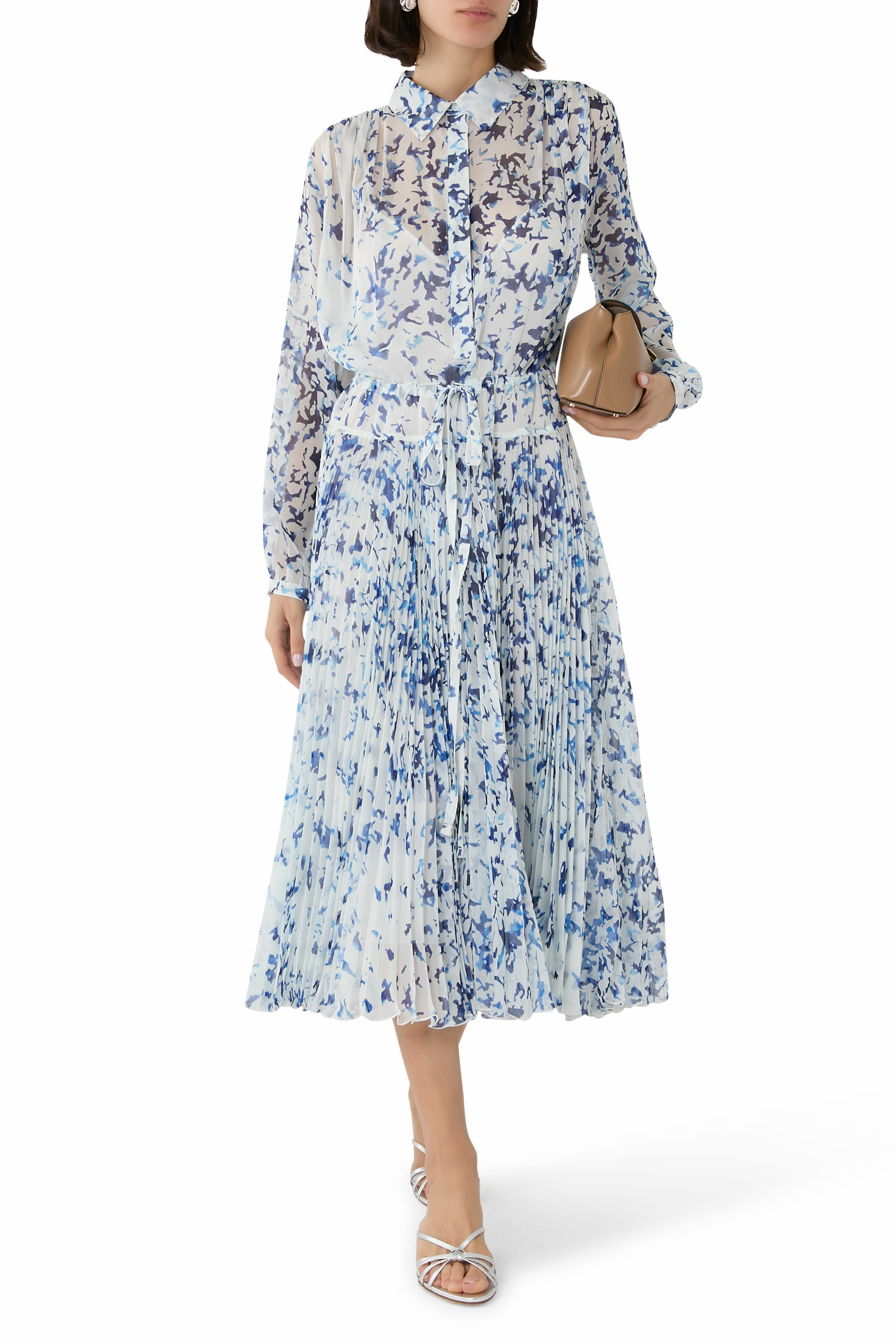 Jones Dress in Printed Crinkle Chiffon