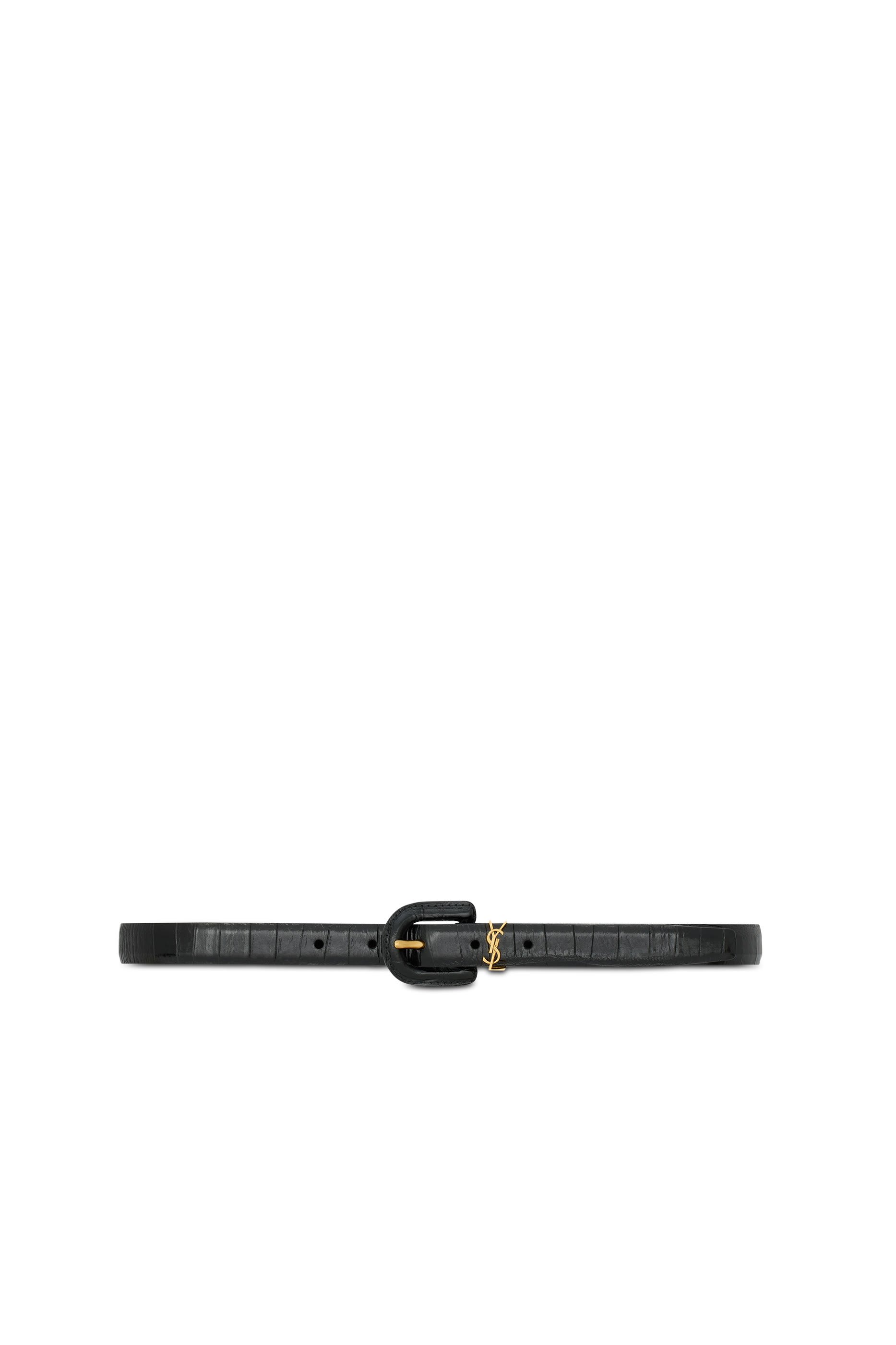 Cassandre Covered U-Buckle Thin Belt