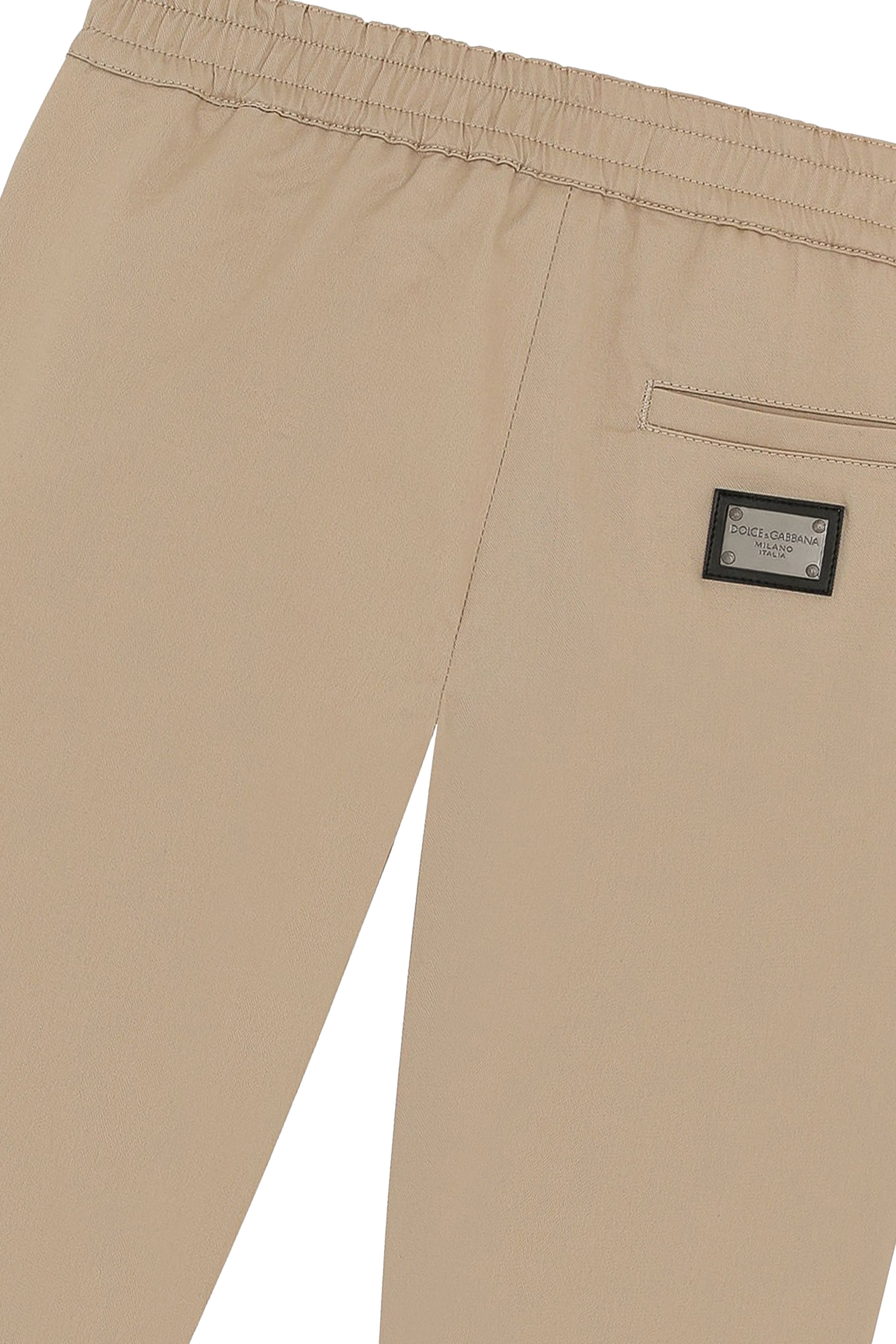 Kids Stretch Gabardine Pants with Logo Tag