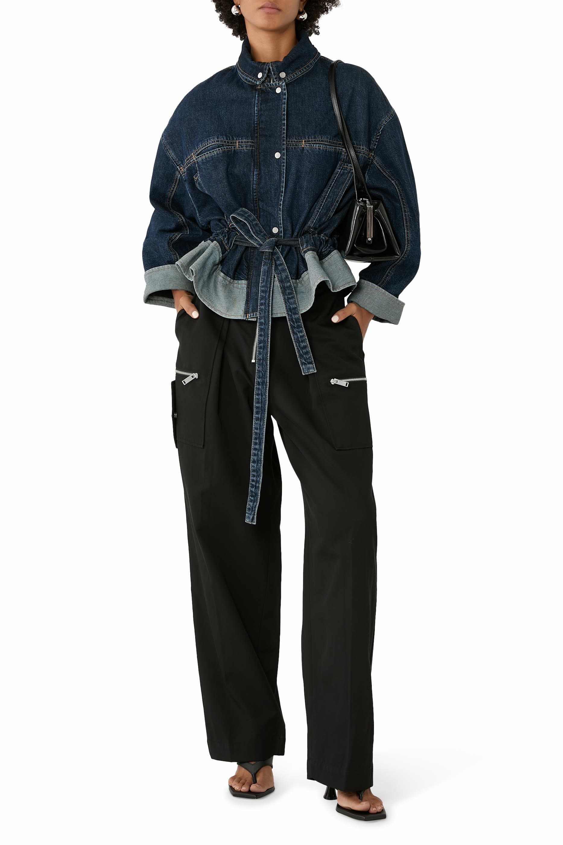 Double Zip Wide-Leg Pants