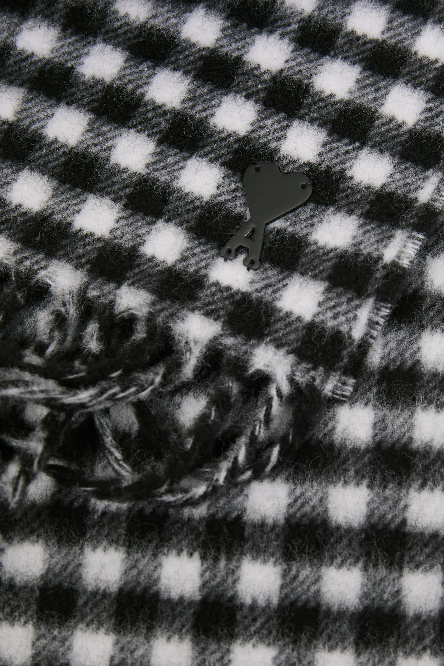 Checkered Wool Scarf 
