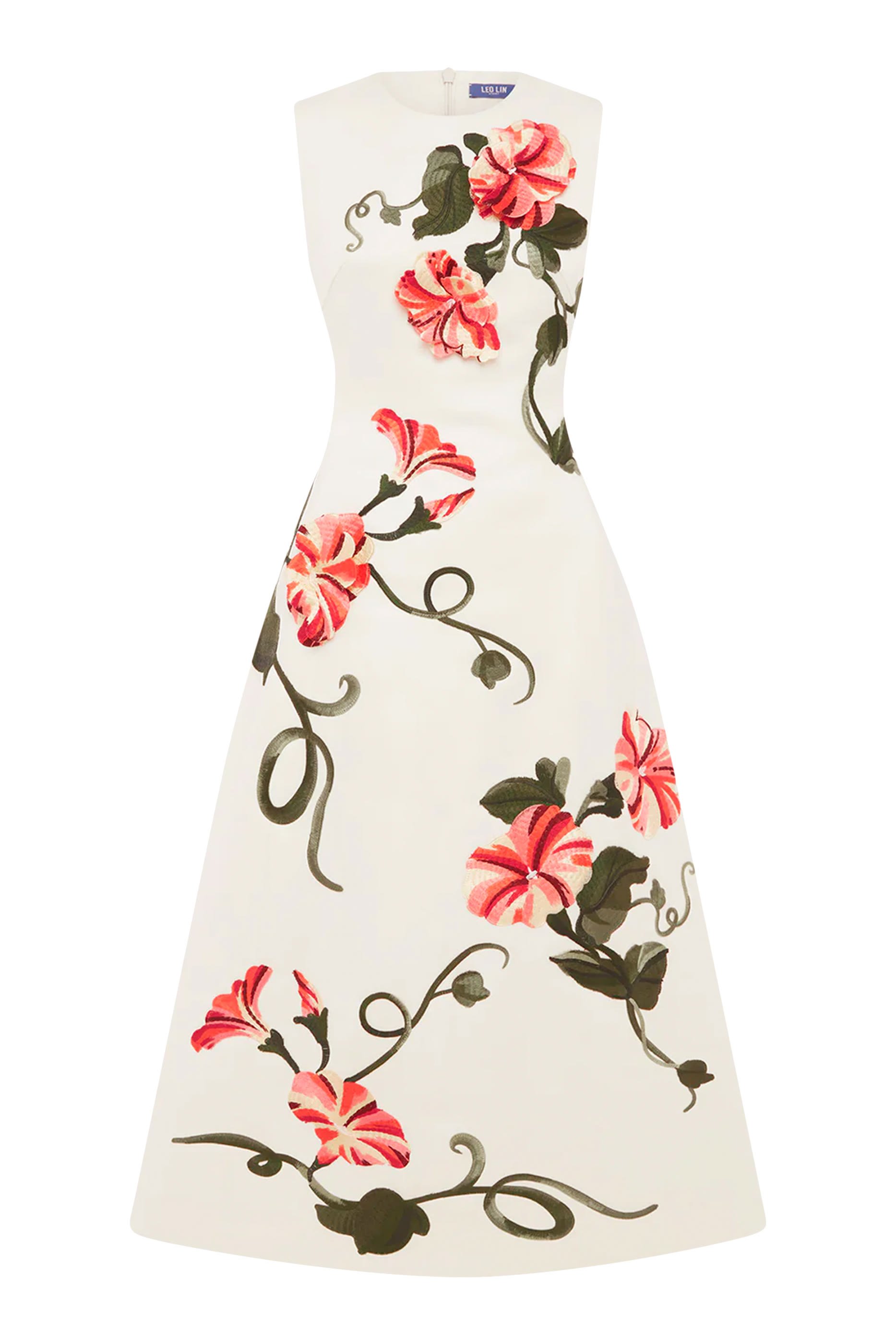 Cleo Appliqu&eacute; Floral Midi Dress