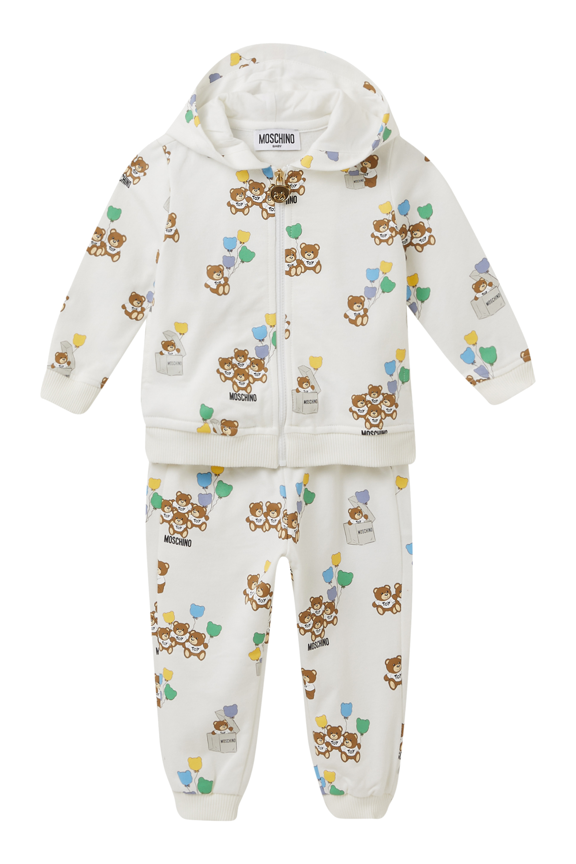 Kids Teddy Print Tracksuit Set
