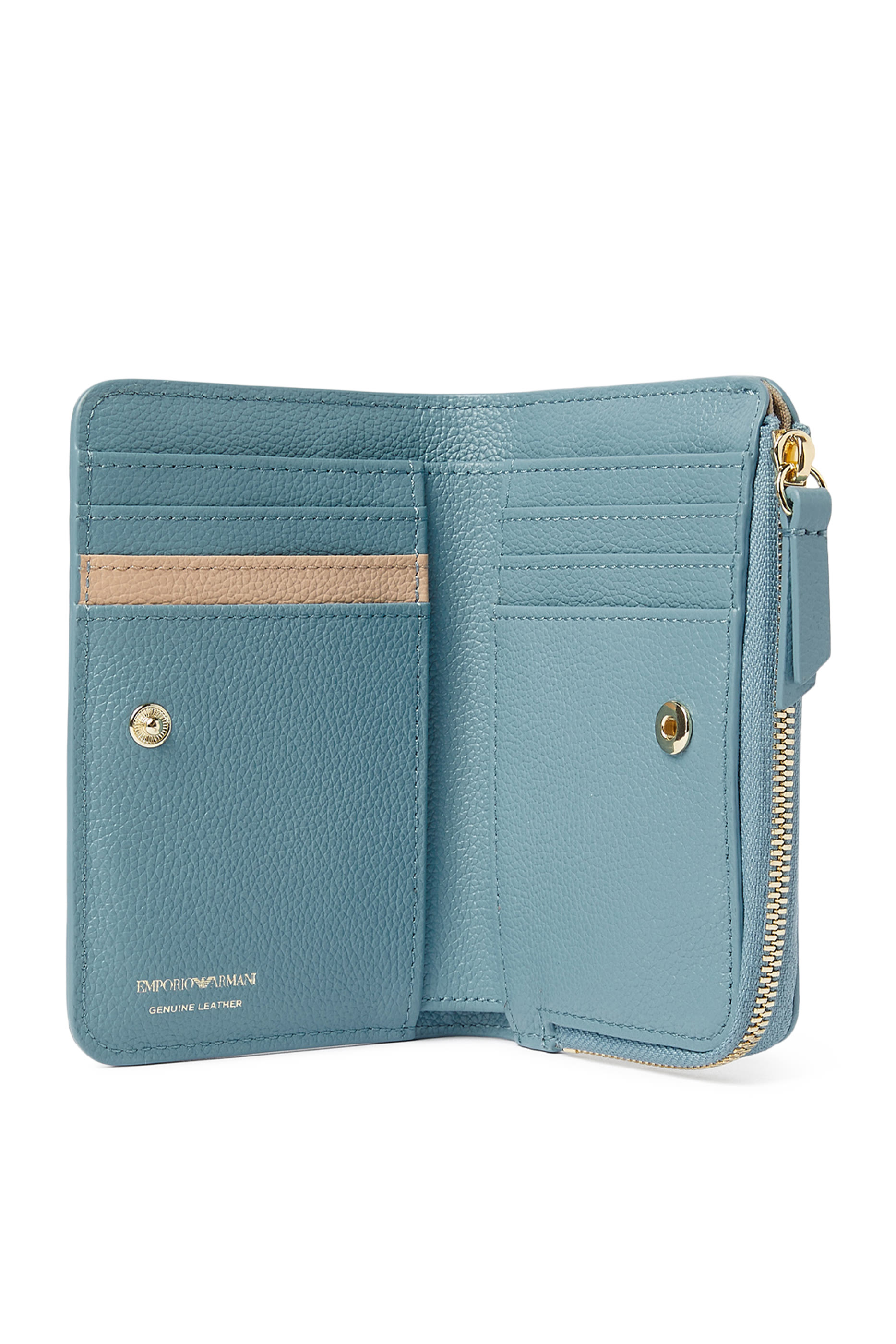 Logo Bi-Fold Zip Wallet