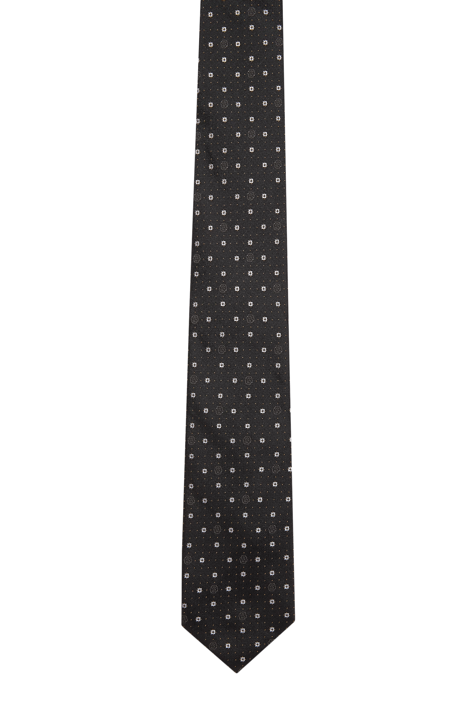 Jacquard Pattern Silk-Blend Tie